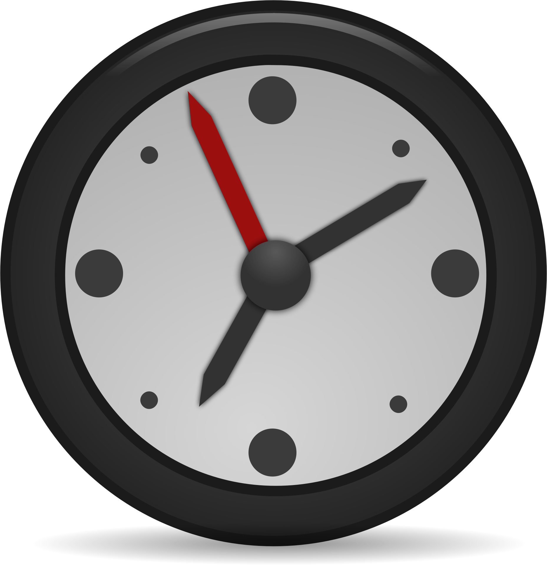 Clock - Rounded Hands and Dots - Openclipart