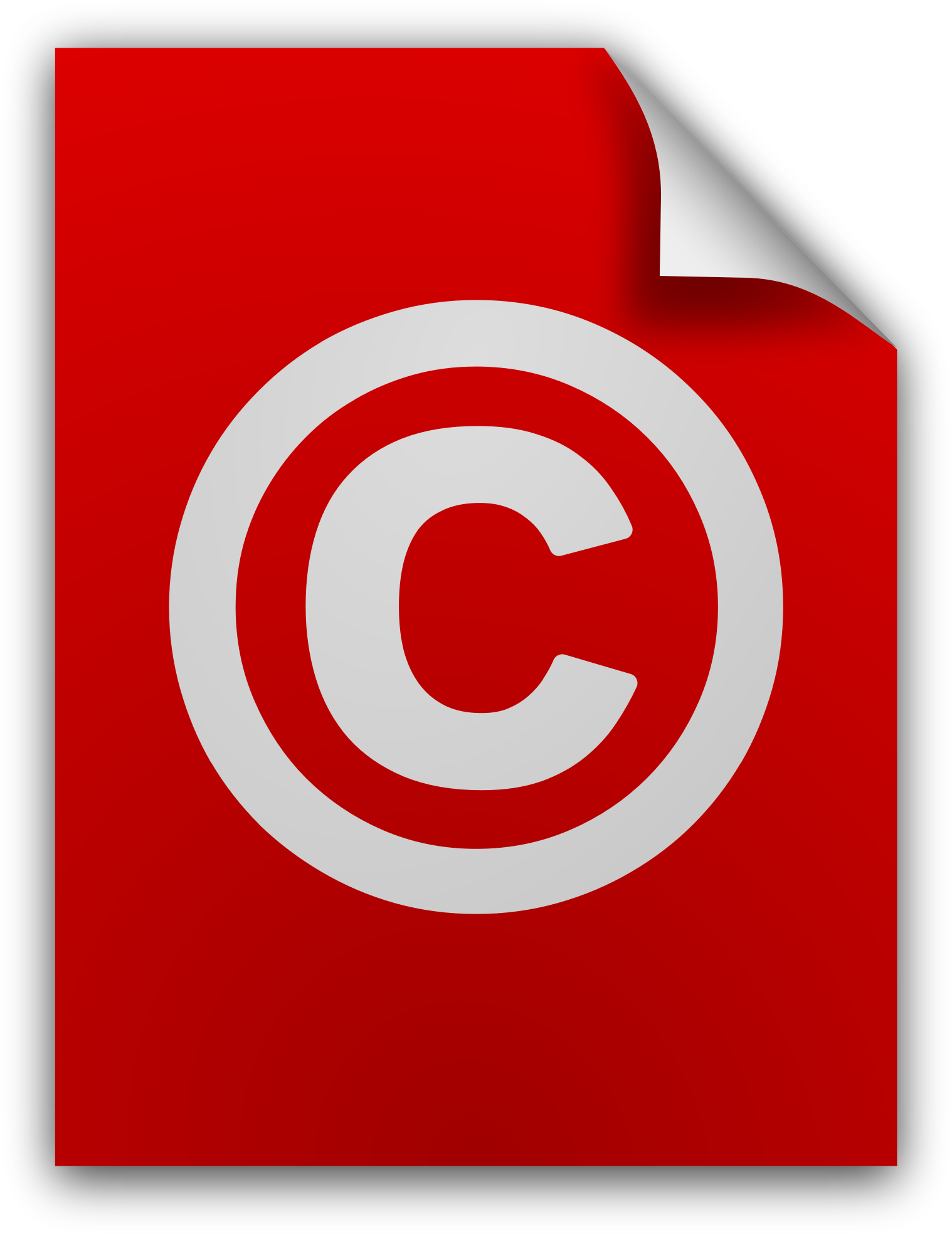 red copyright symbol