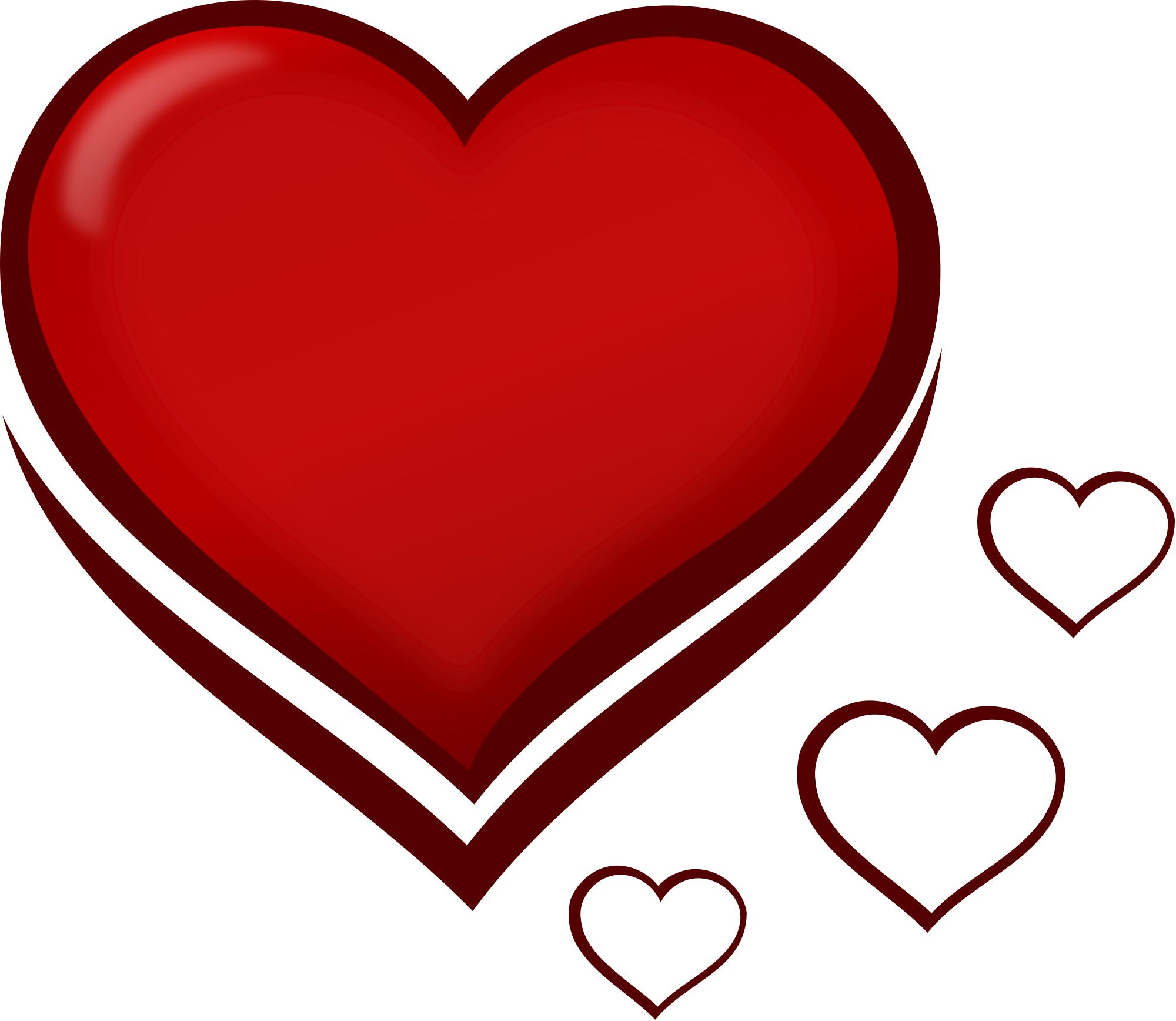 Red Hearts - Openclipart