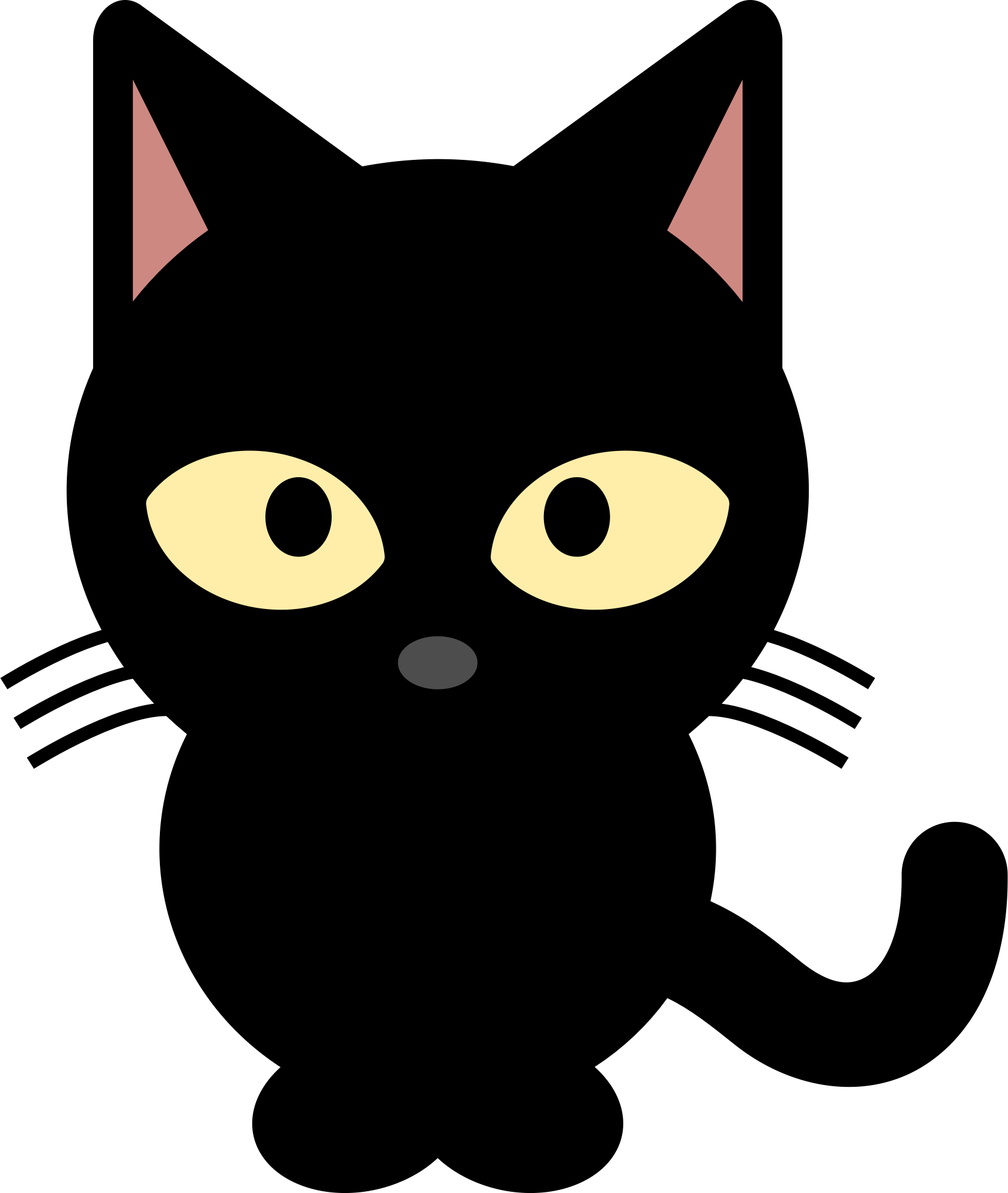 black cat clipart