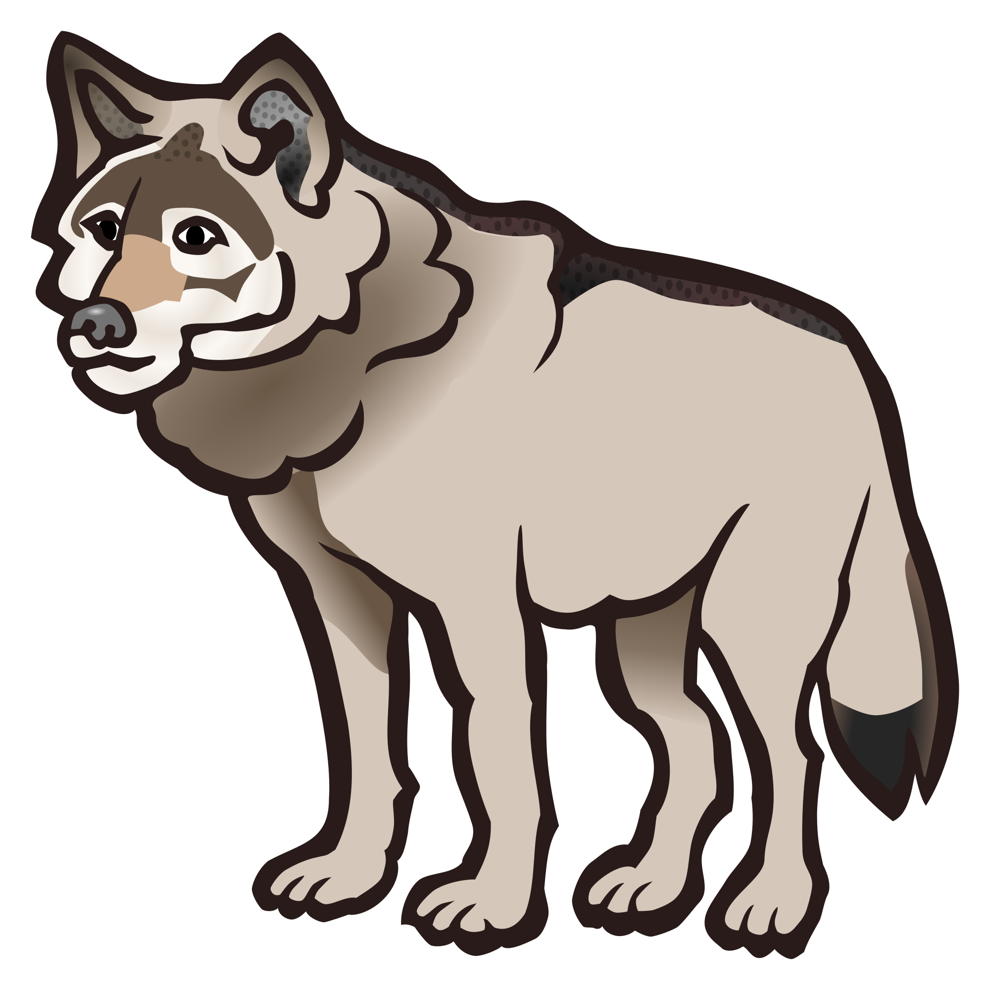 Cartoon Wolf - Openclipart