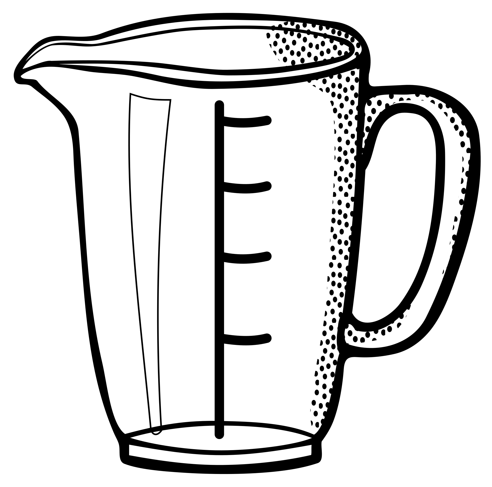 Clip Art: Measuring Cups: Half Cup Color I