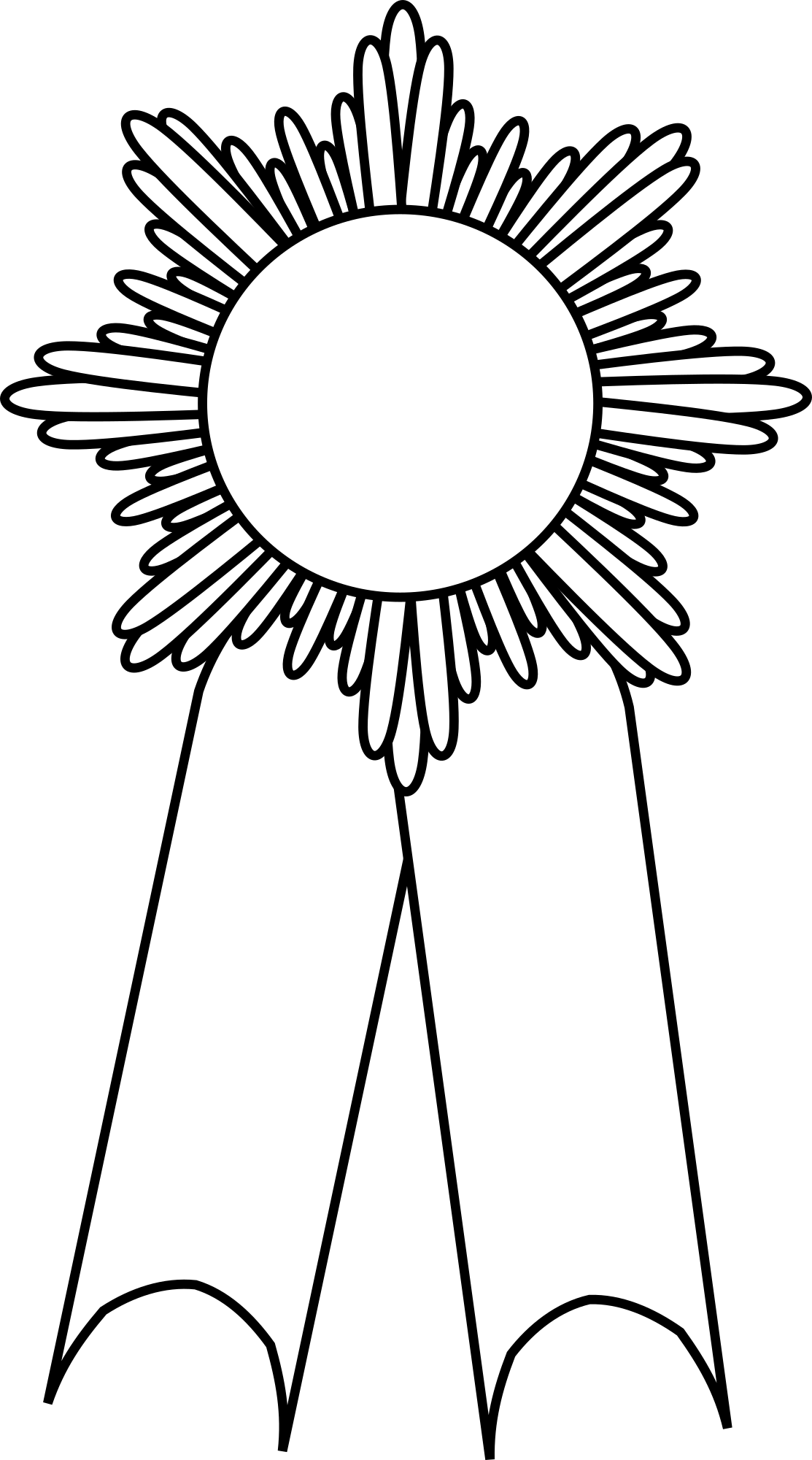 award ribbon clipart outline