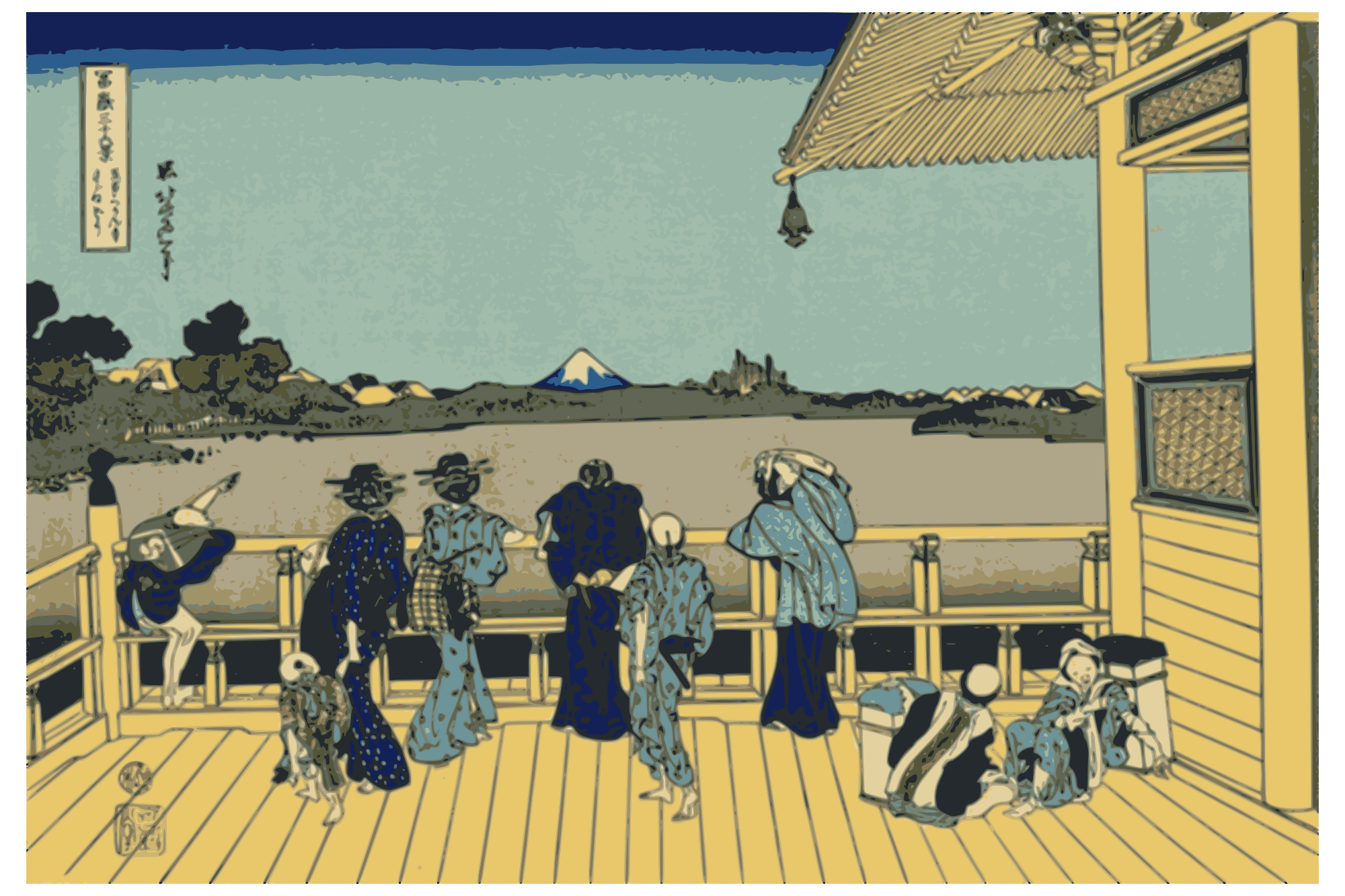 Hokusai-Mount Fuji-36-Views-07 - Openclipart