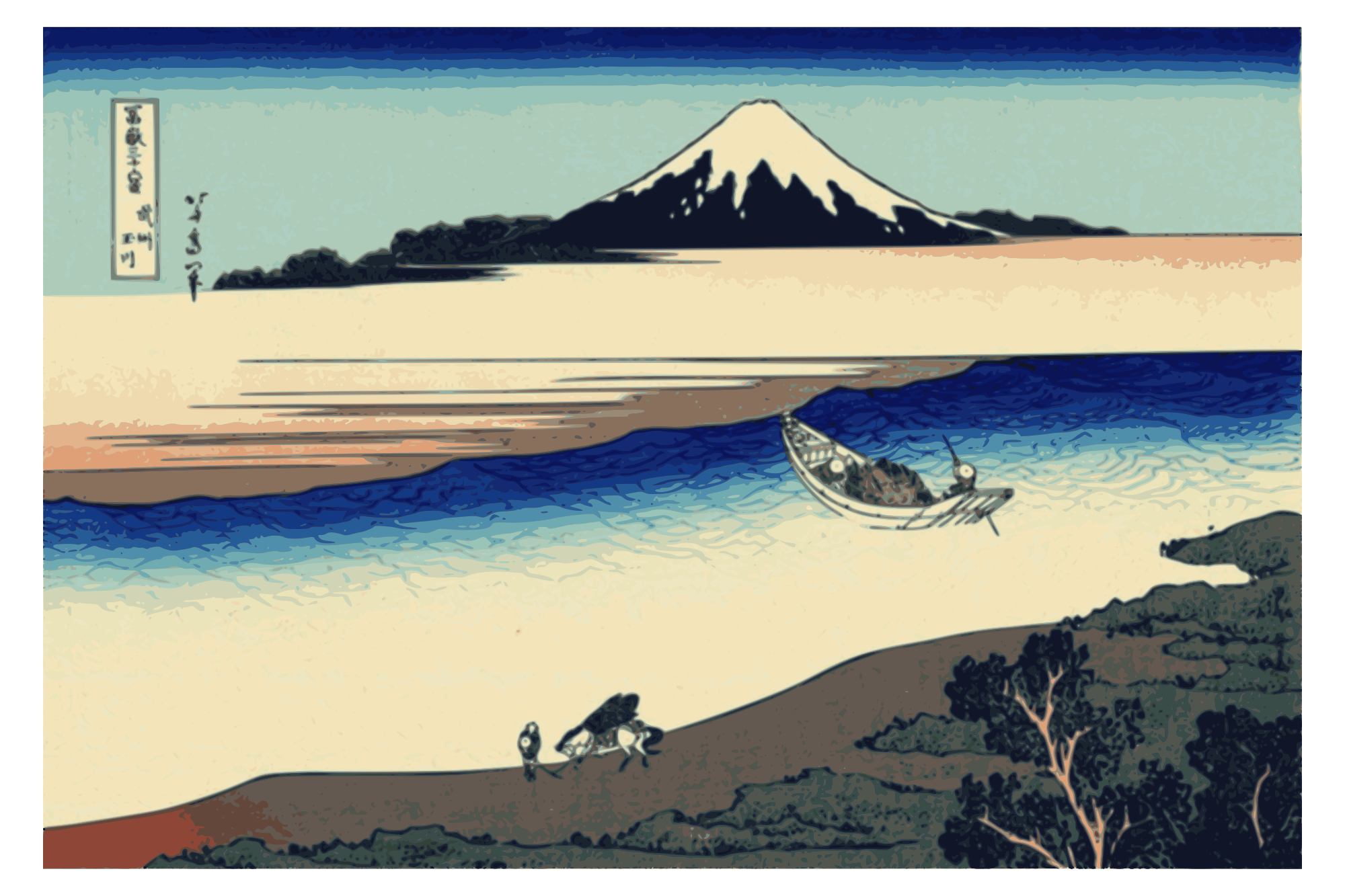 Hokusai-Mount Fuji-36-Views-22 - Openclipart