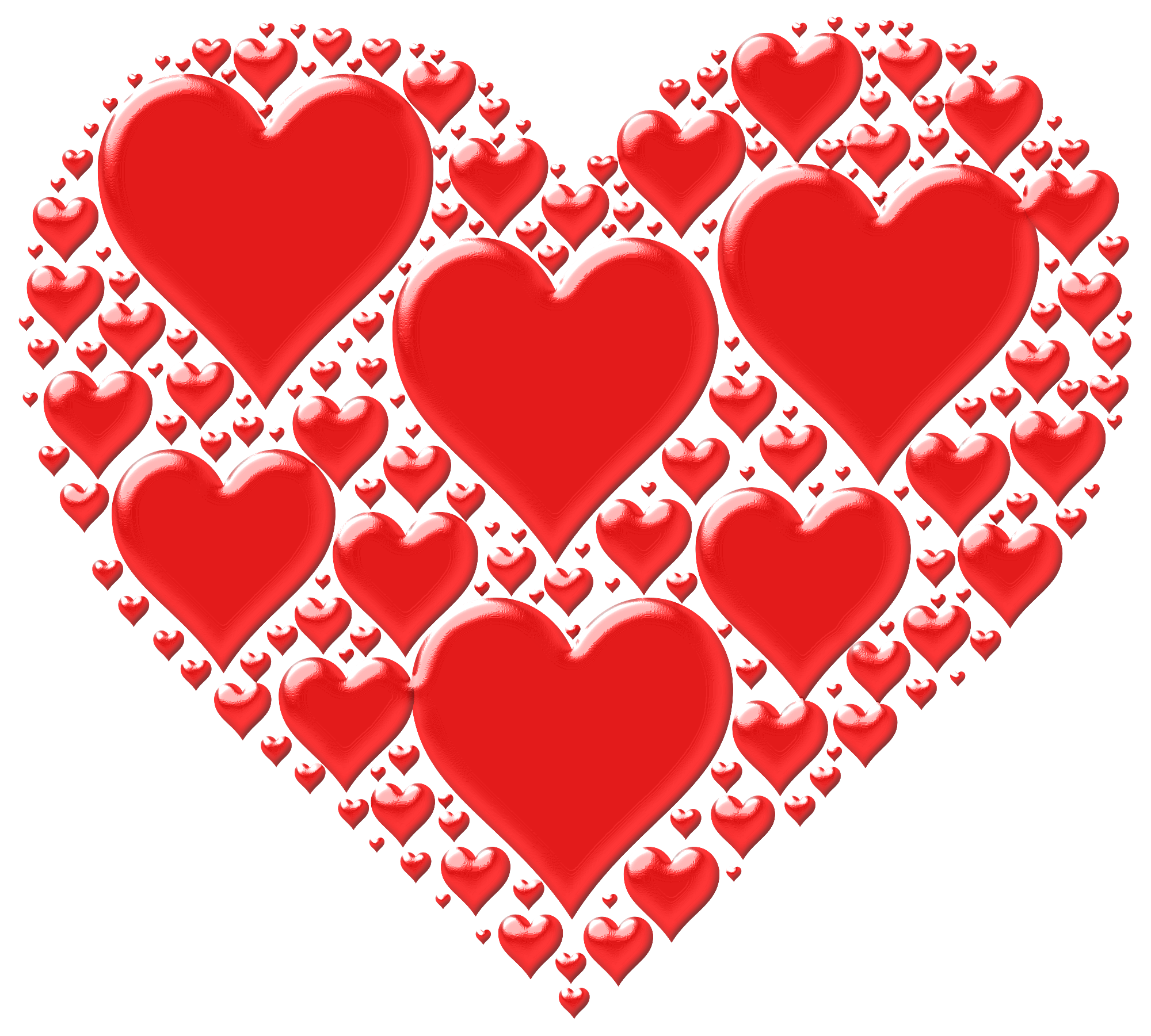 Hearts In Heart Enhanced - Openclipart