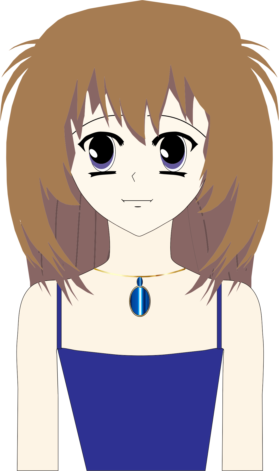 Teenage Anime Girl - Openclipart