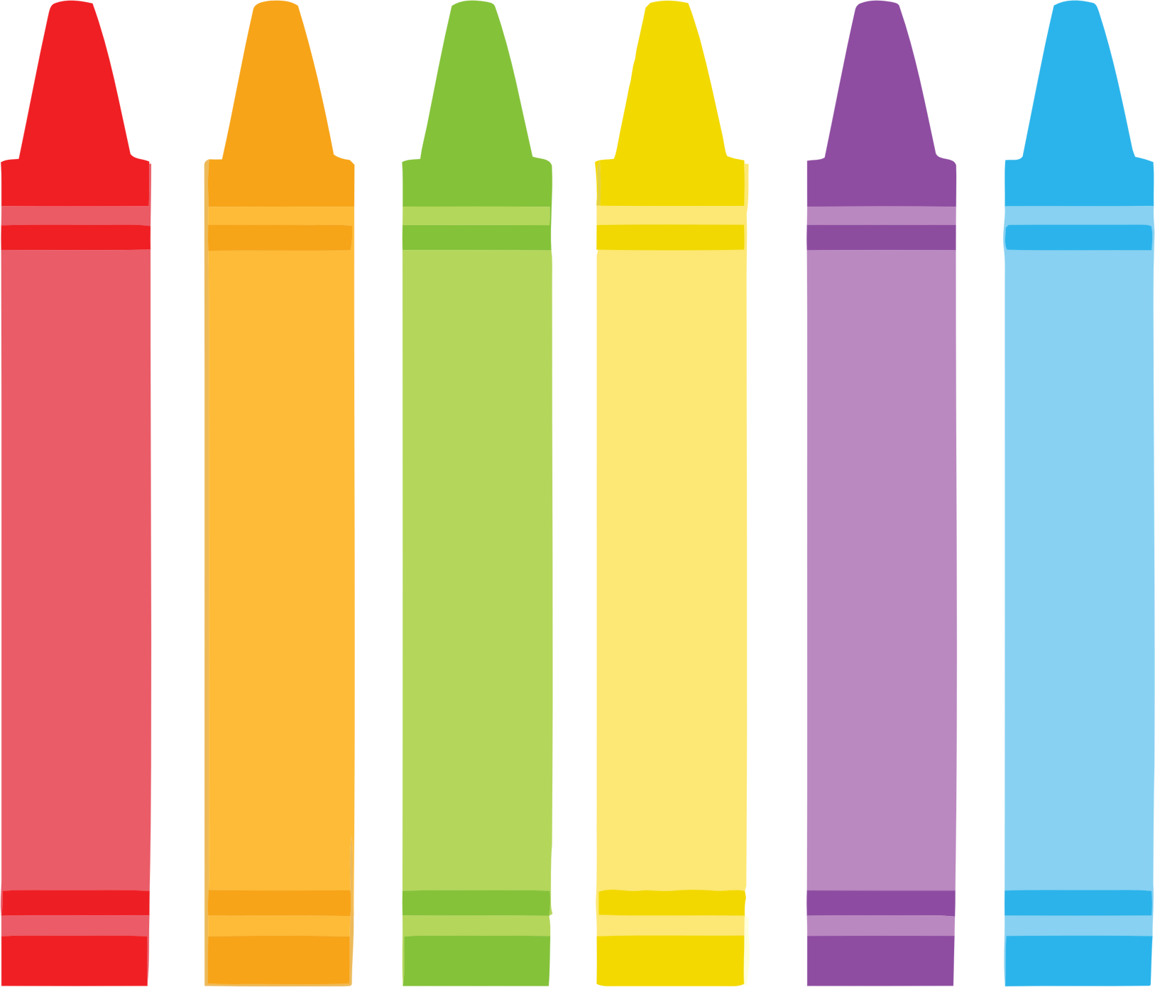 Clip Art: Big Crayons Color I