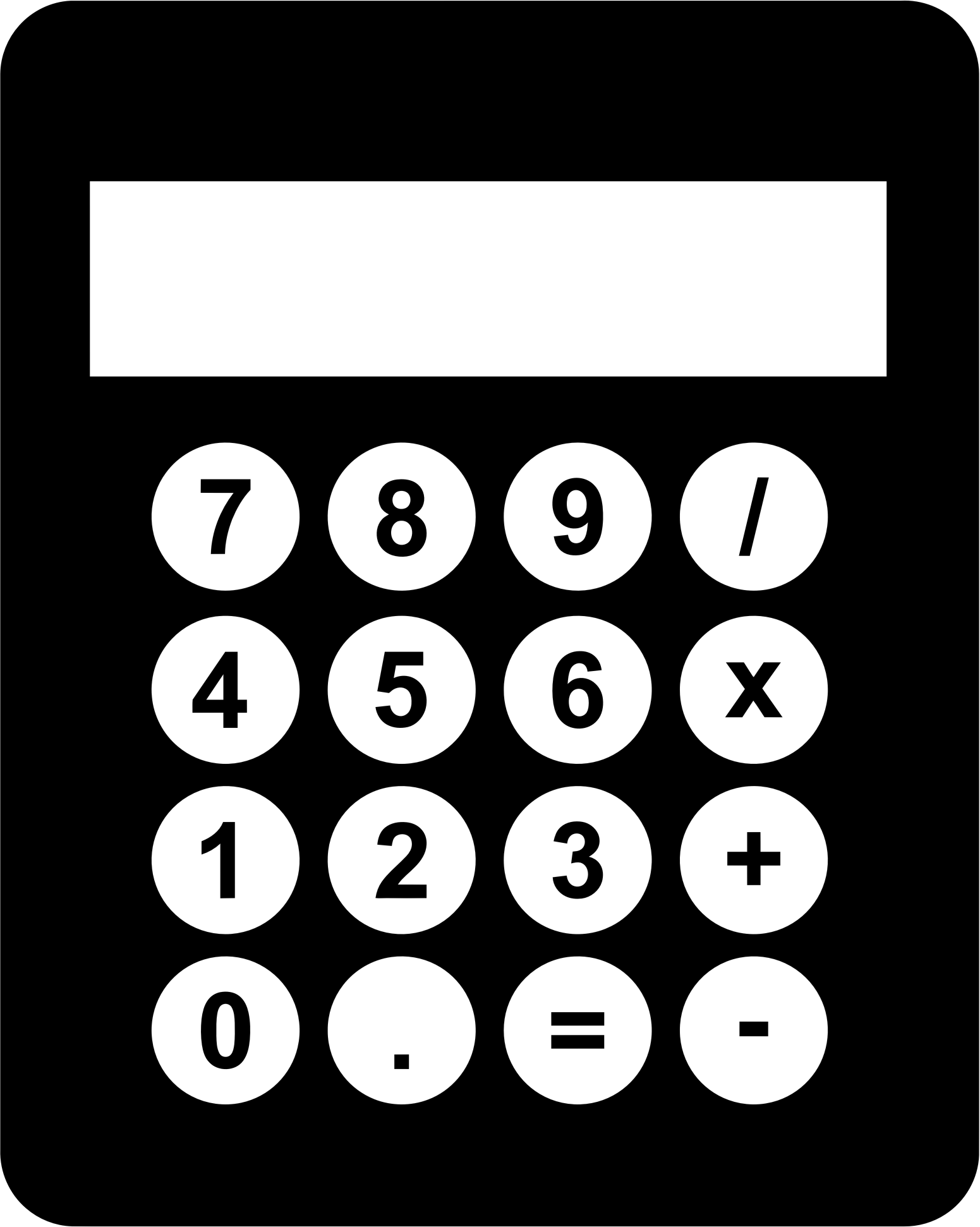 calculator clip art black and white