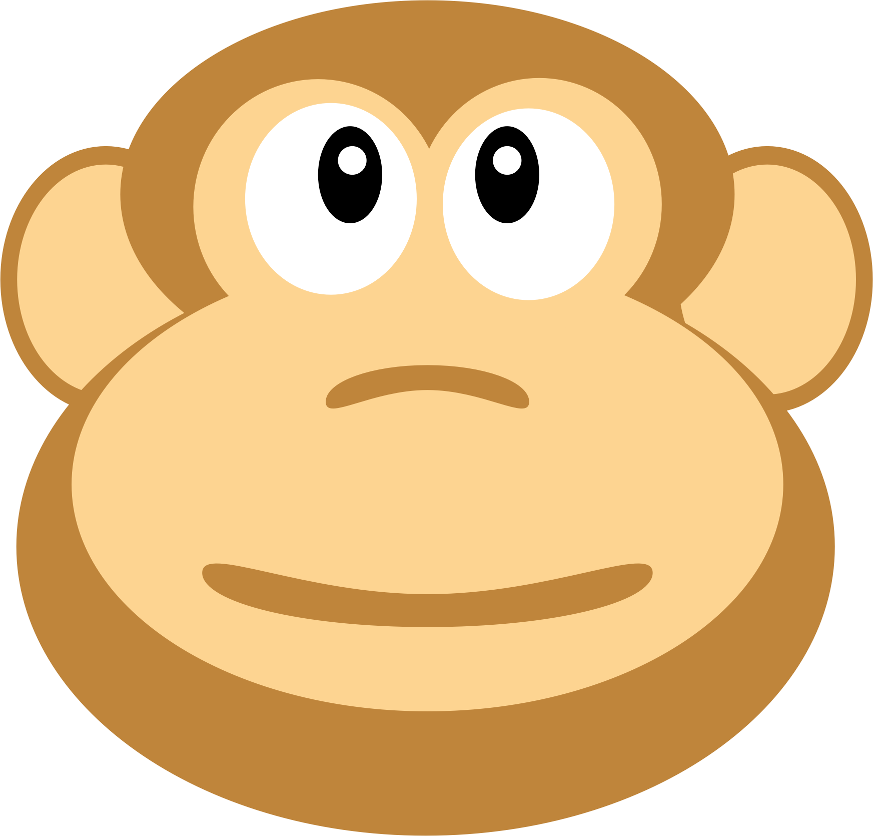 cartoon monkey head