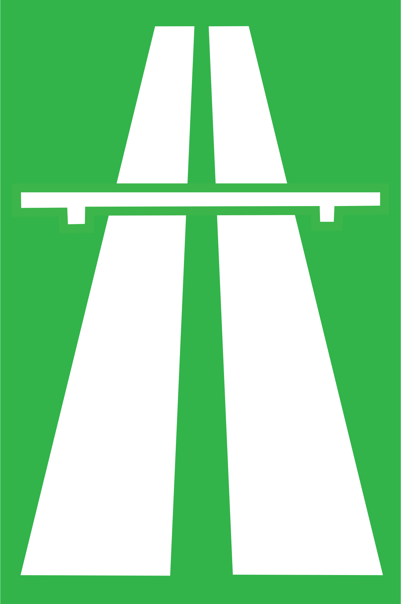 green highway road sign