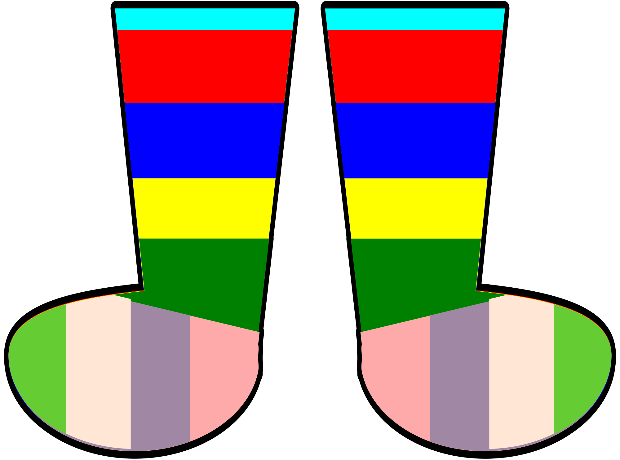 Fading Rainbow Socks