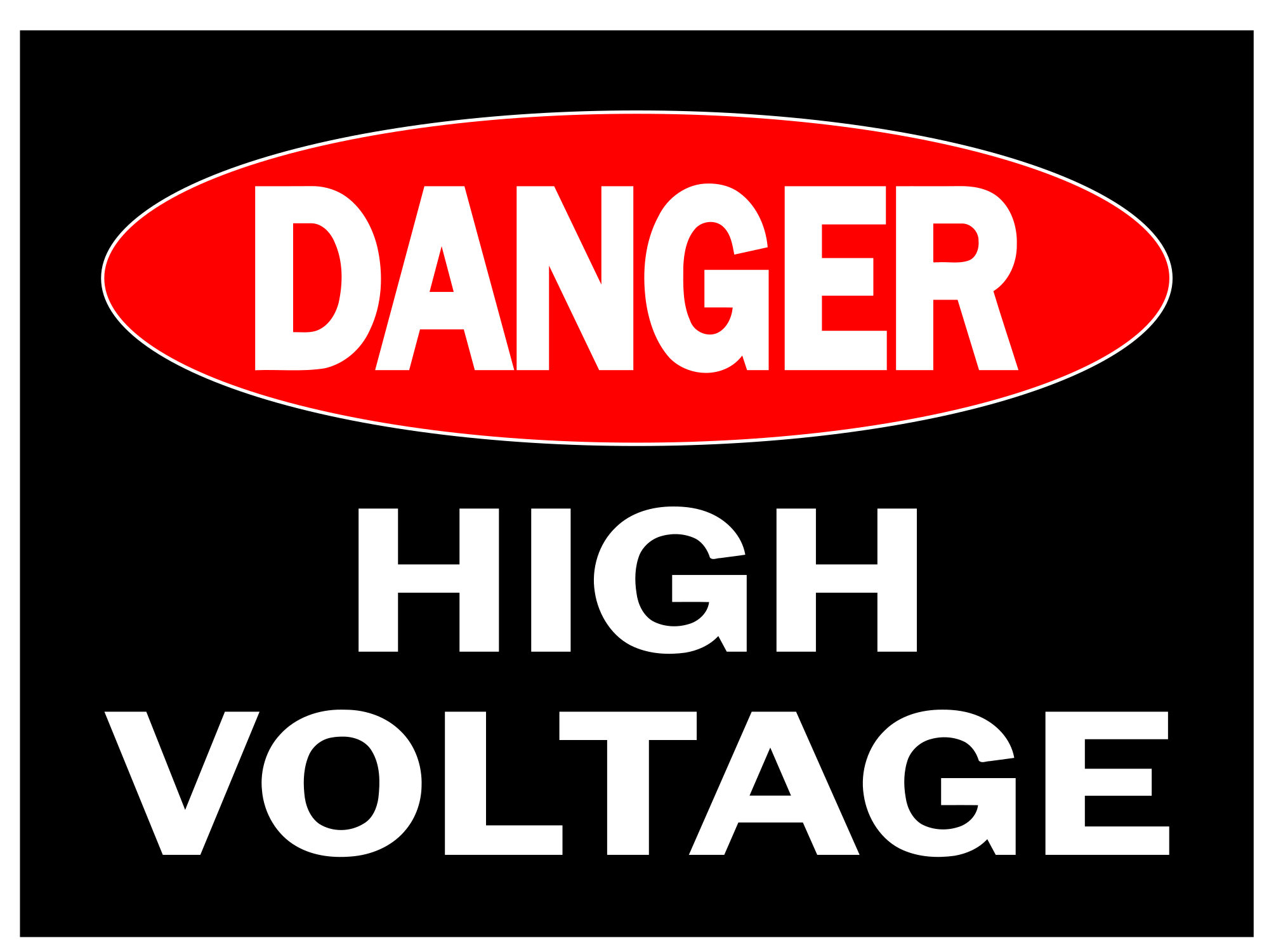 printable high voltage sign