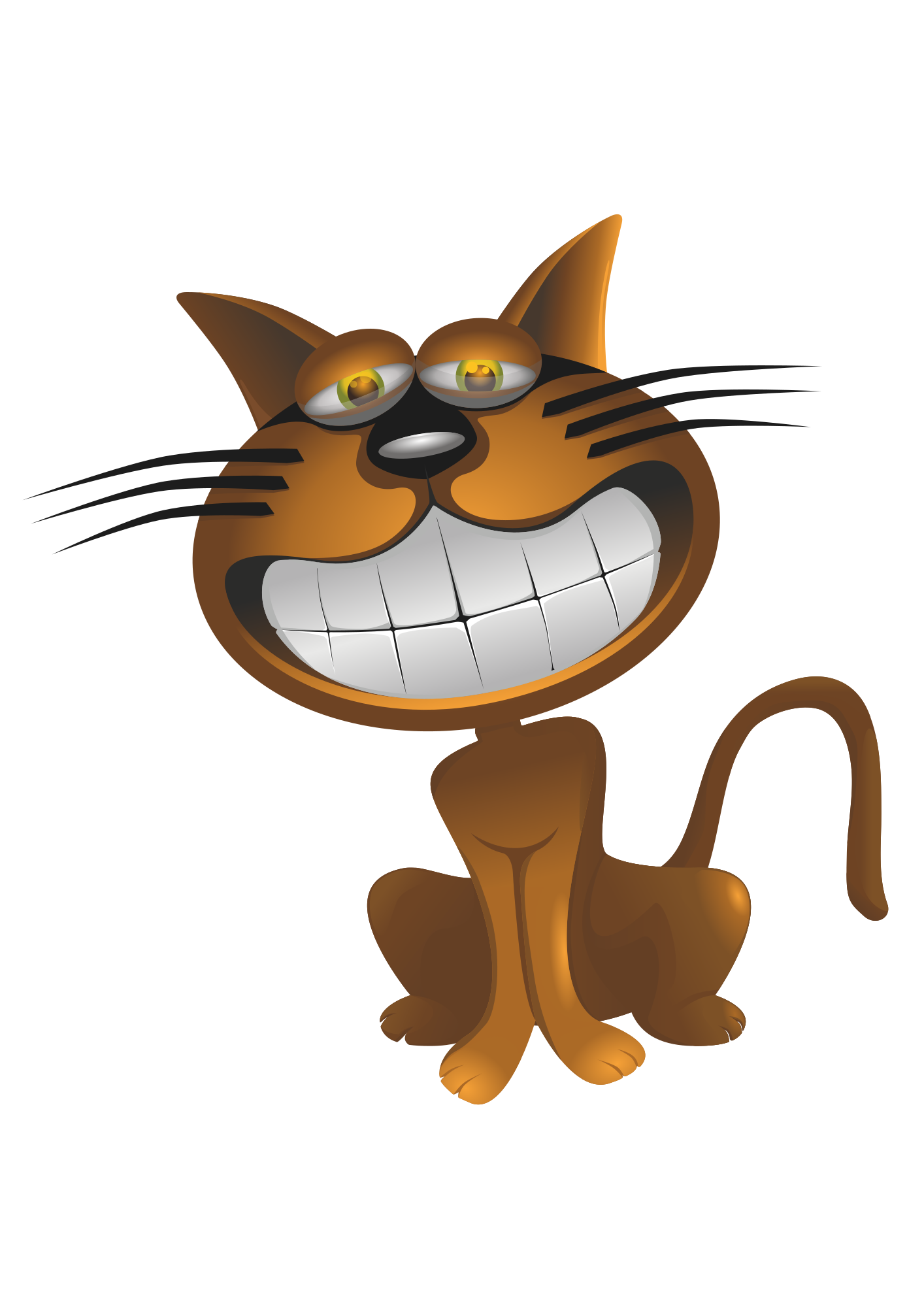 Smiling hot sale cat cartoon