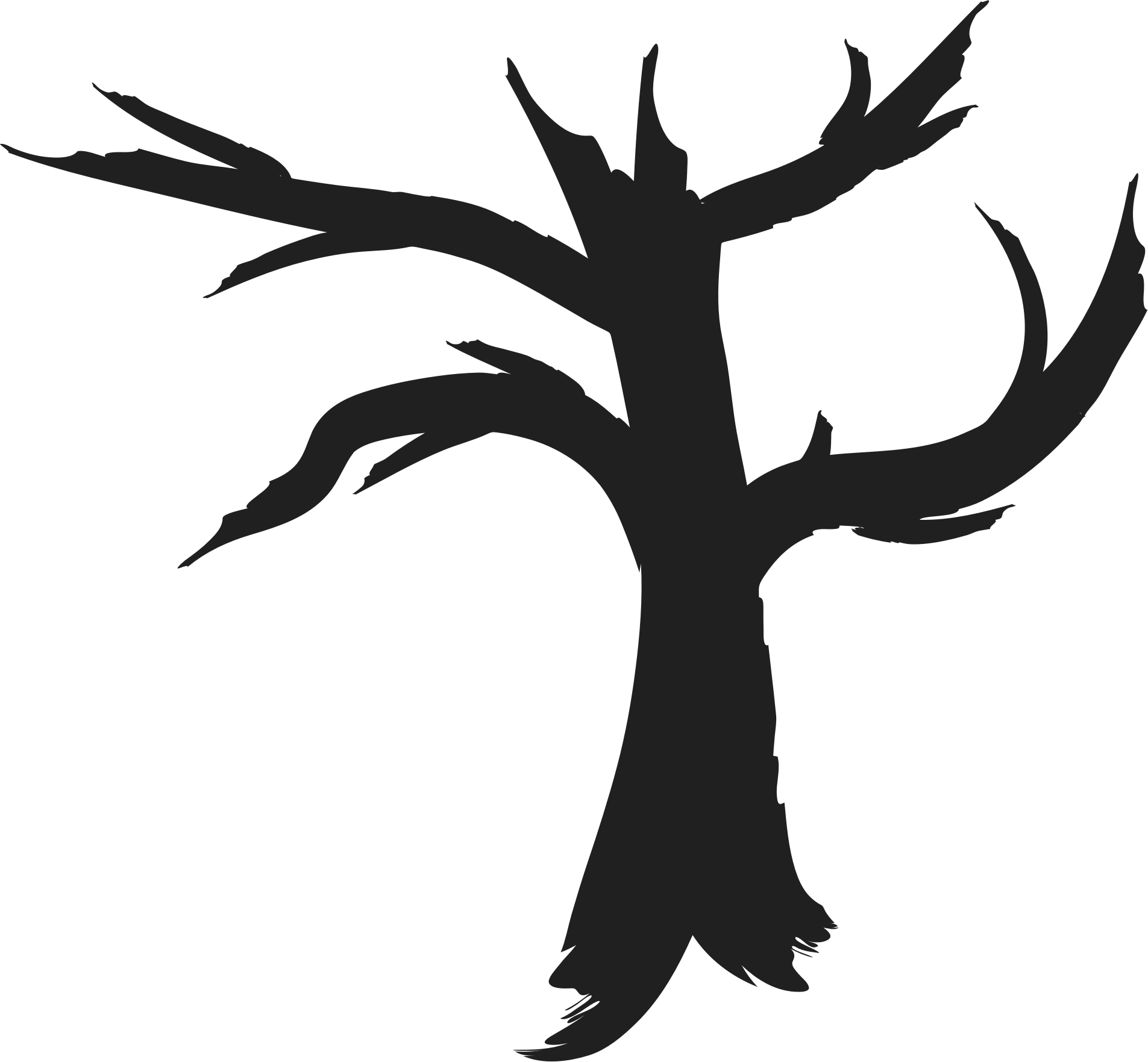 dead tree silhouette png