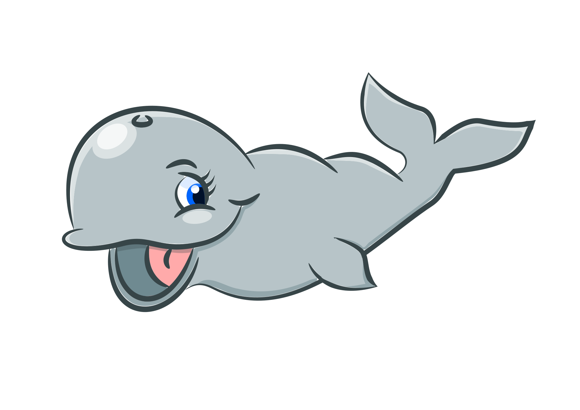 cute whale cartoon