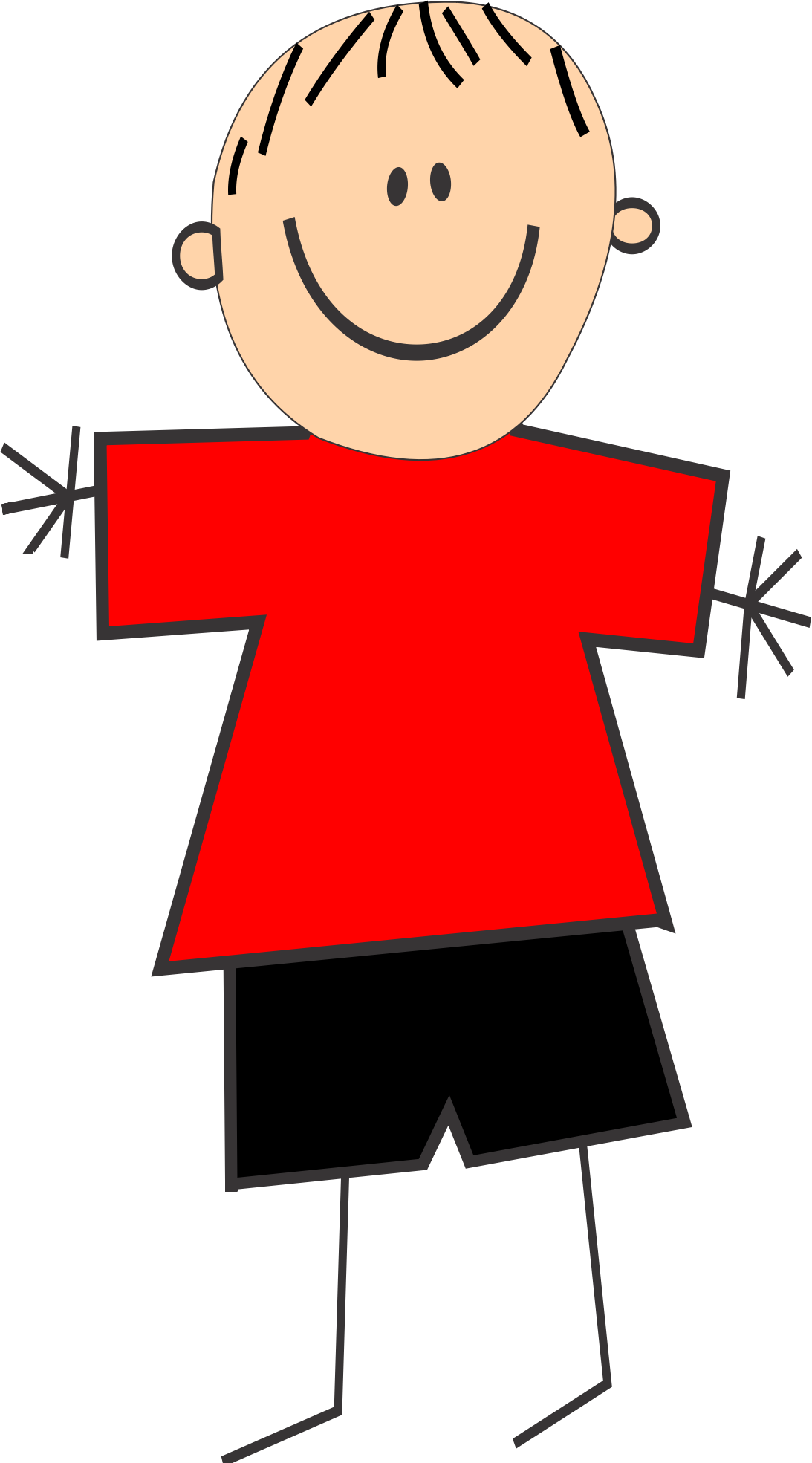 Boy With Red Shirt Openclipart | vlr.eng.br