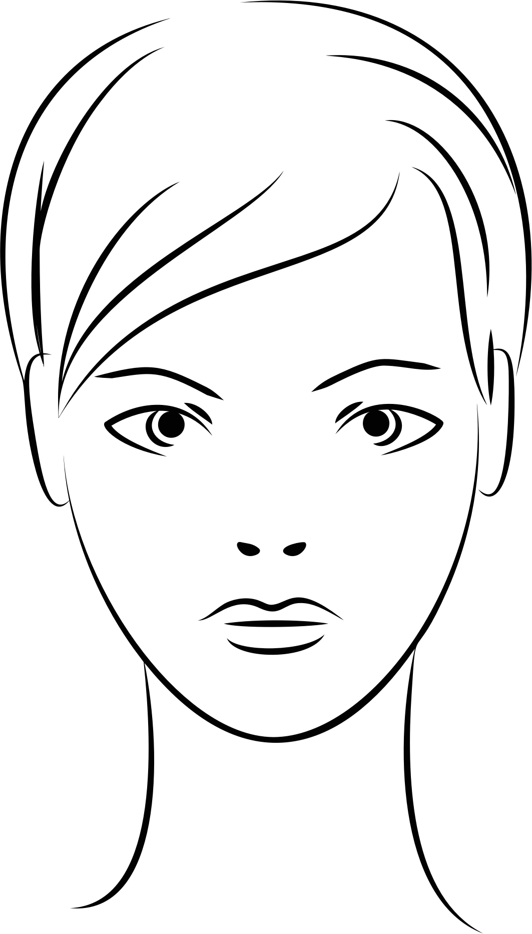 woman face line drawing