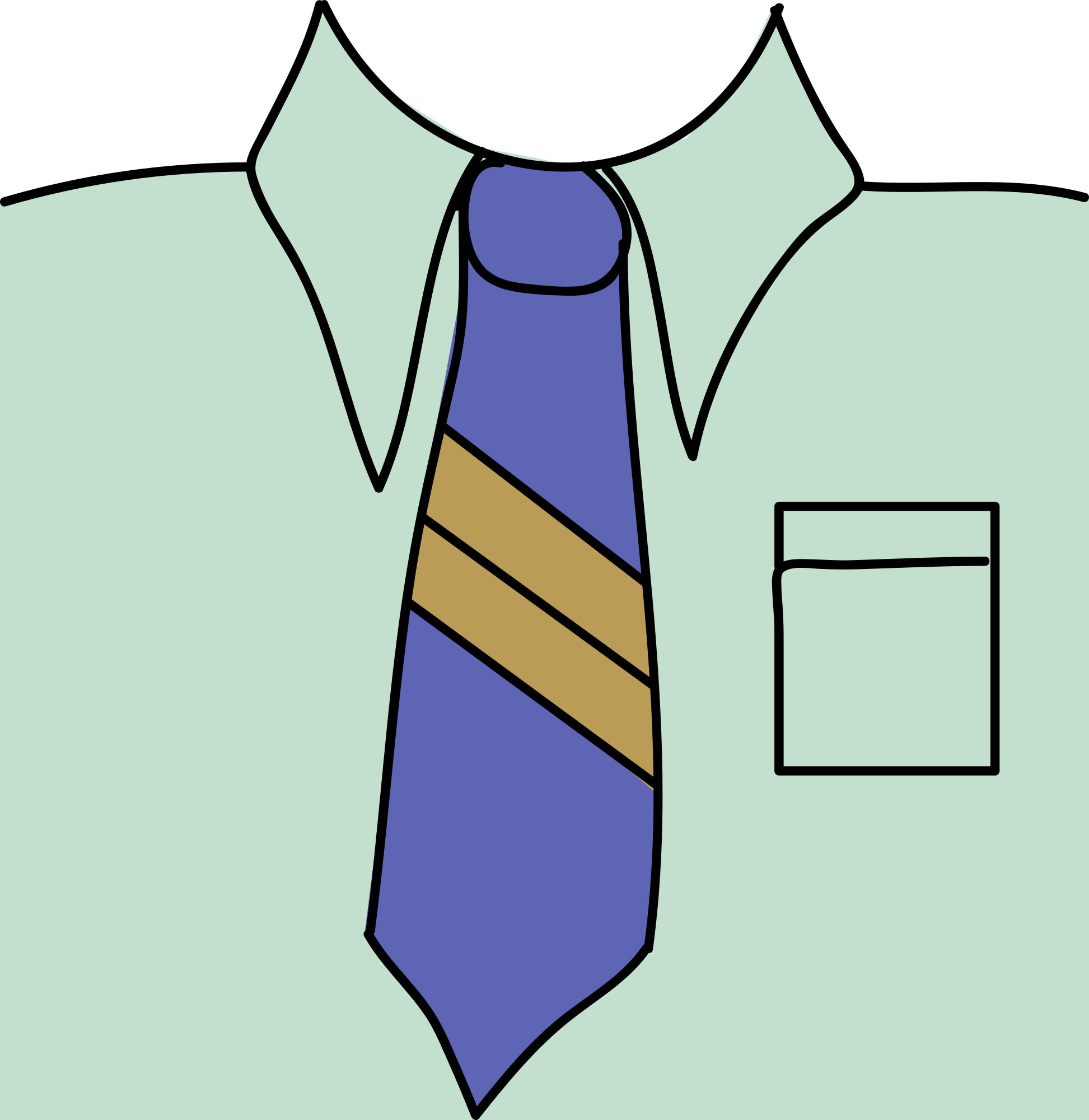 blue tie clip art