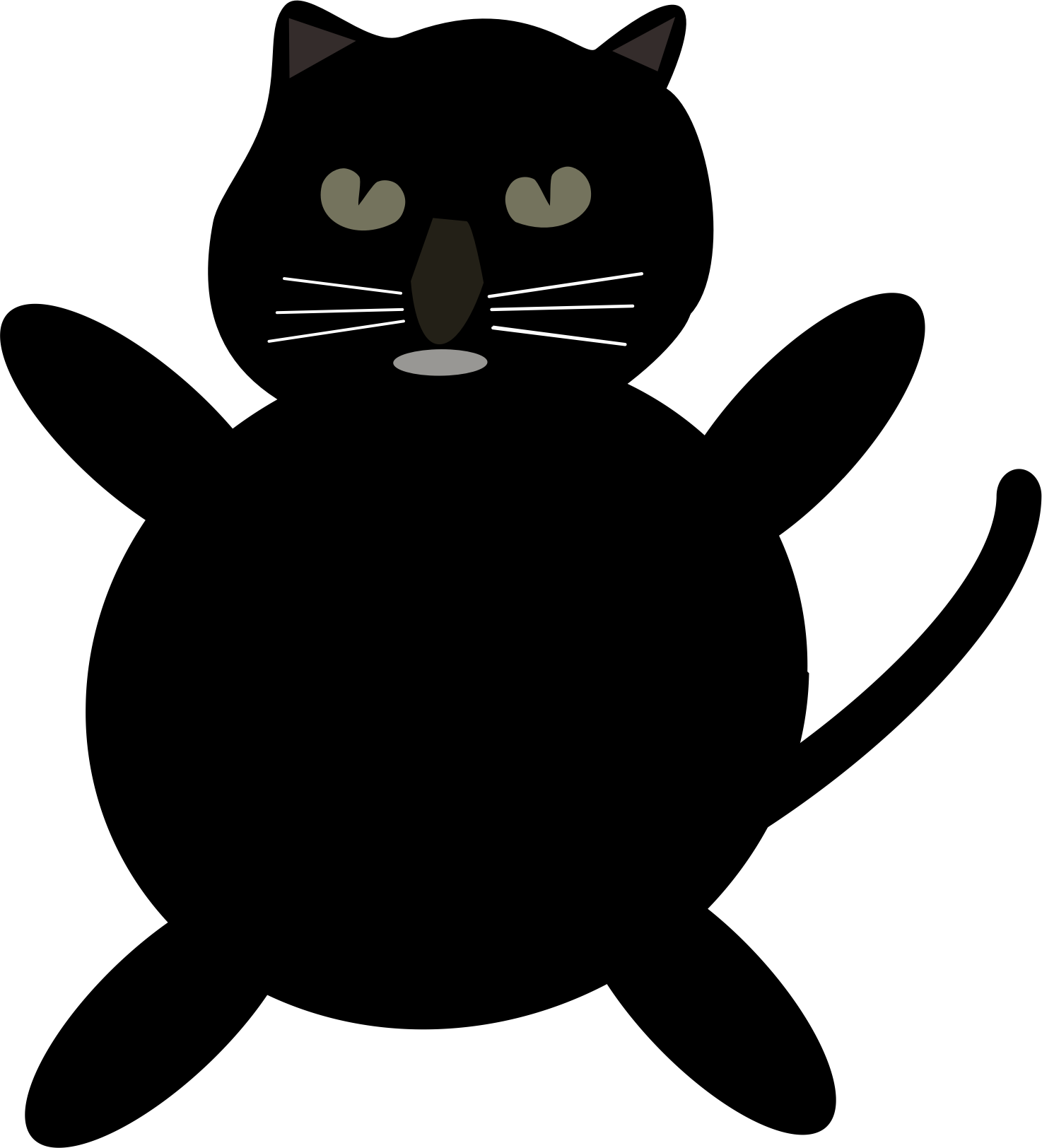 cute cartoon black cat