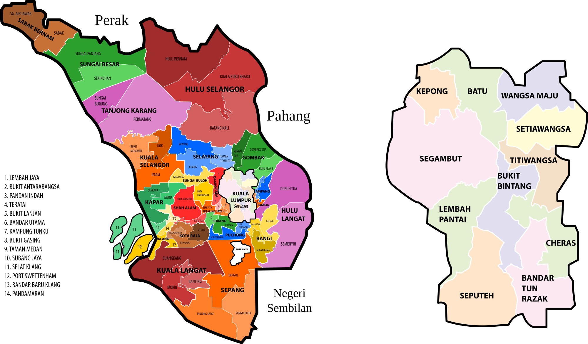 Selangor And Kl Map Selangor And Kuala Lumpur New Electoral Map (March 2017 Revision) -  Openclipart