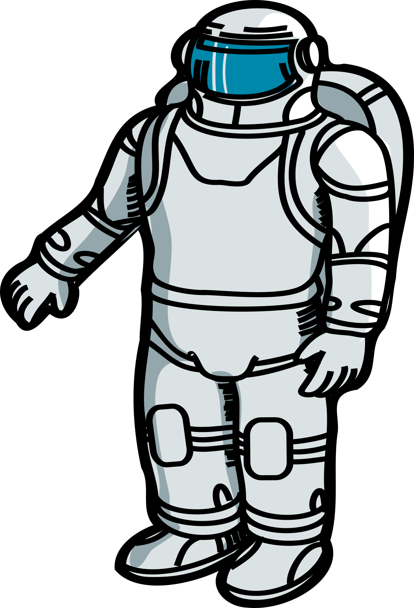 astronaut clip art black and white