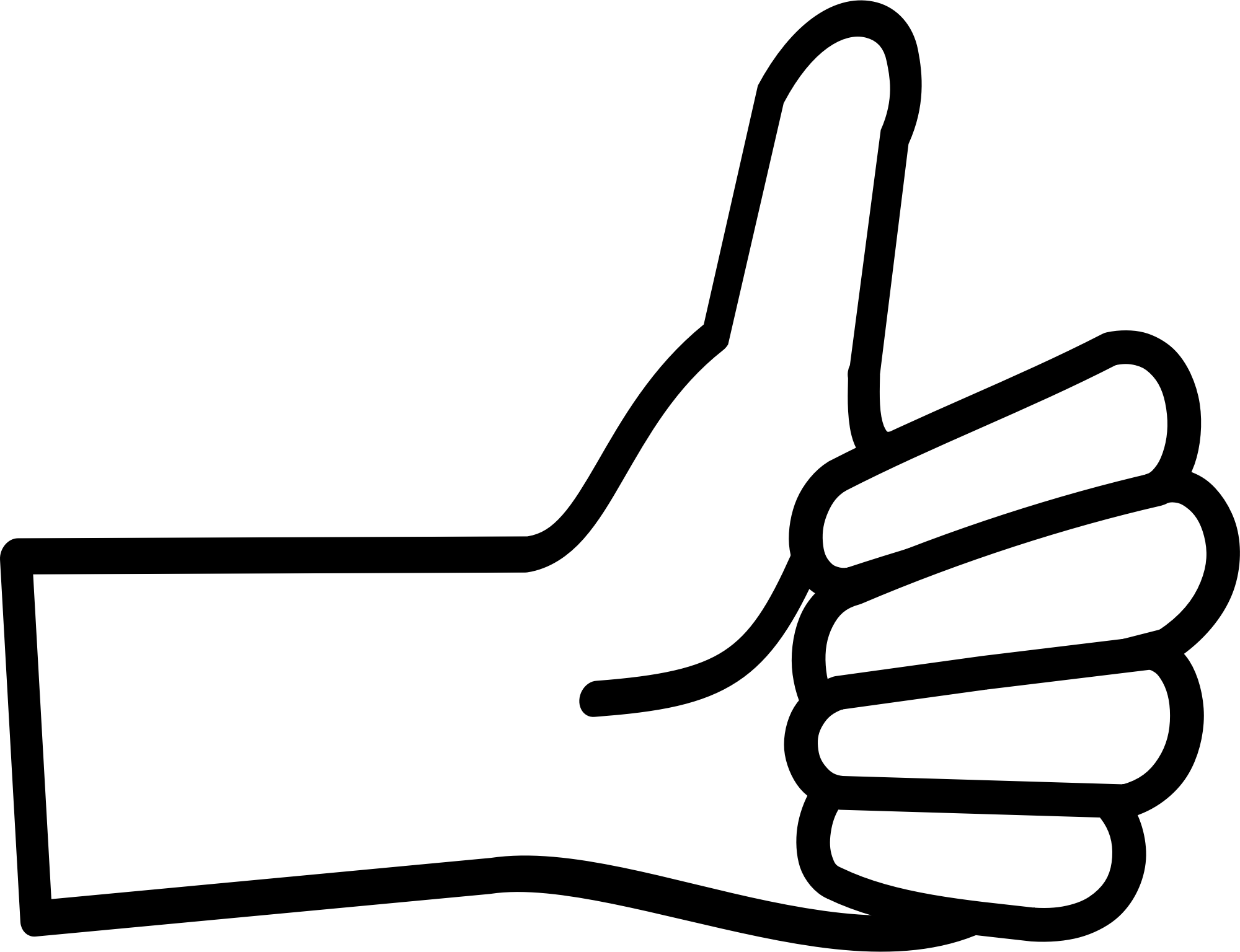 thumbs up black and white clipart