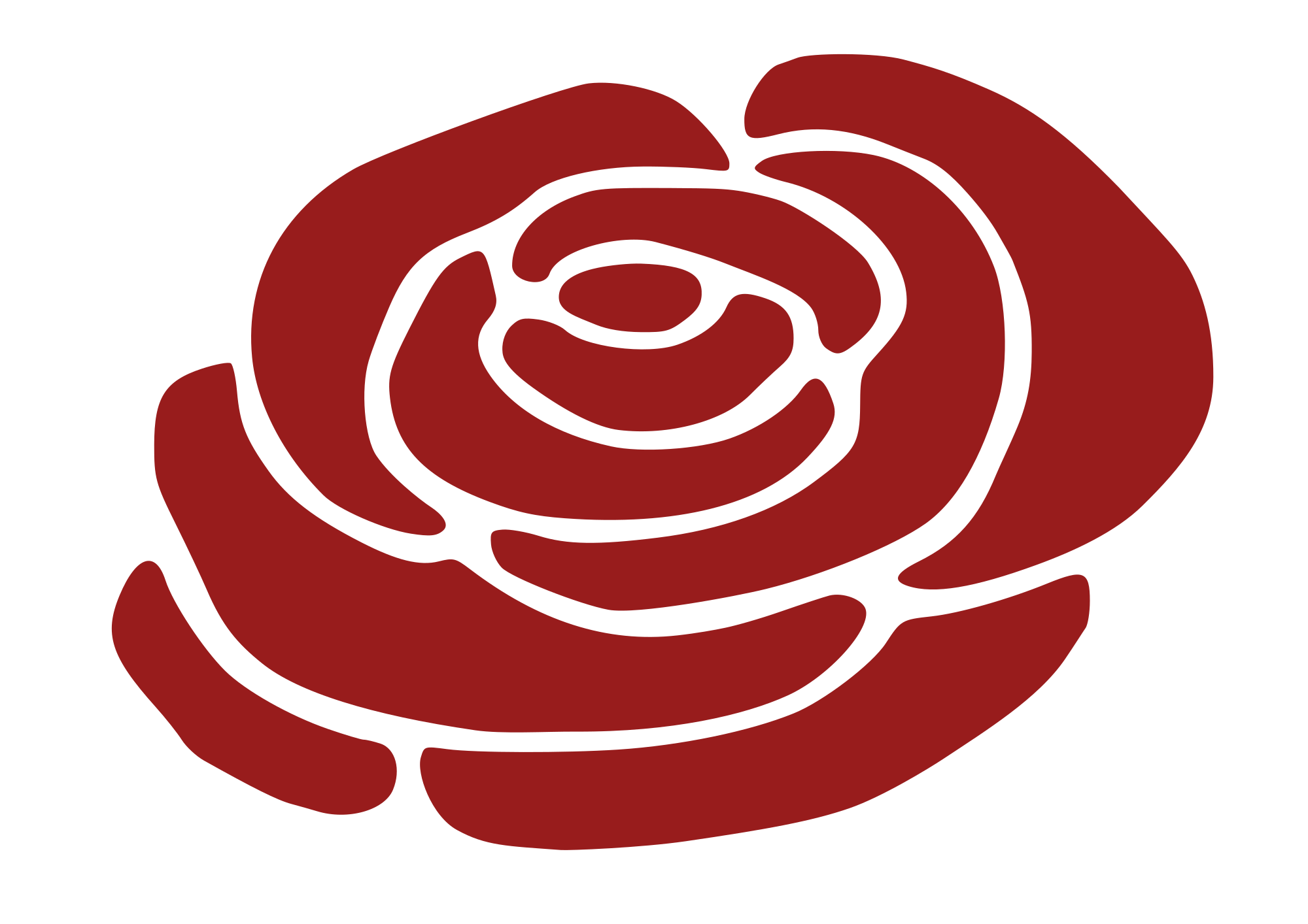 rose silhouette vector