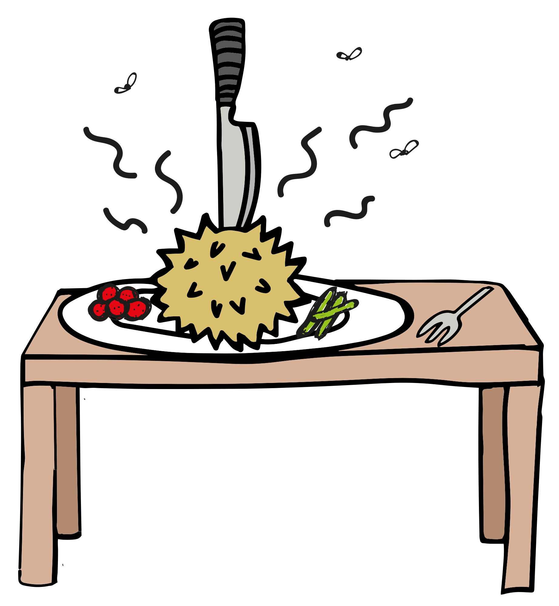 flies on food clipart