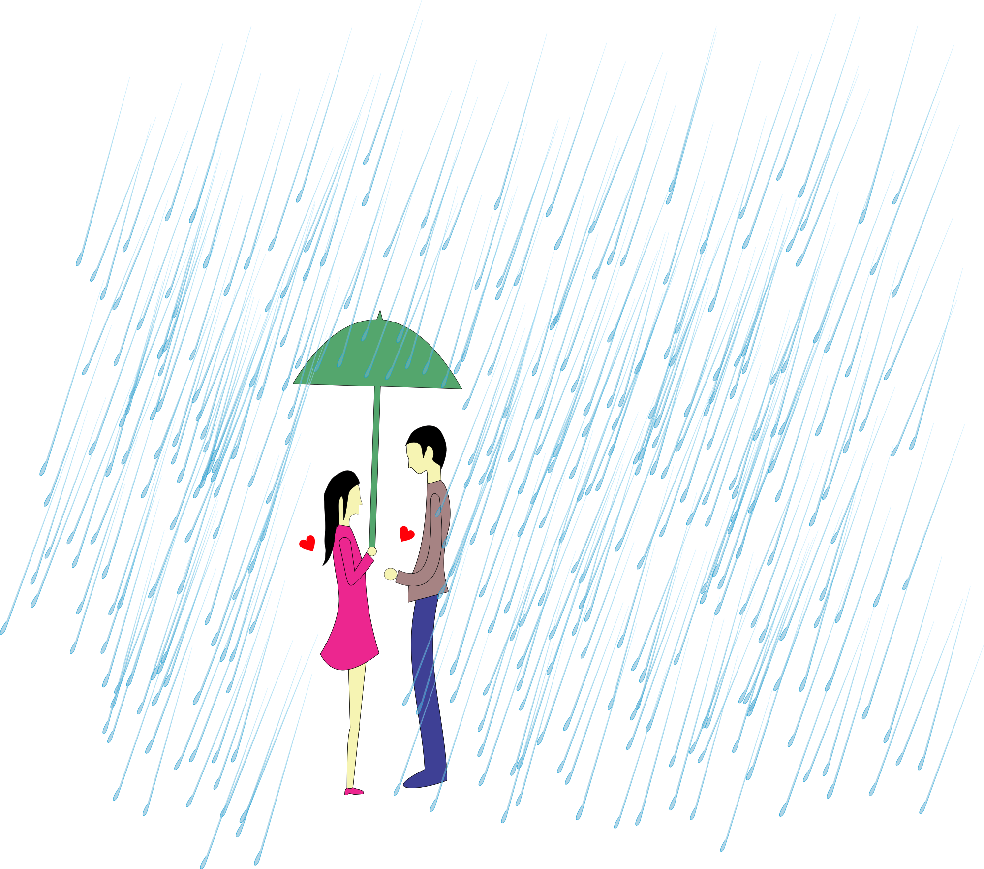 Shared Umbrella Openclipart