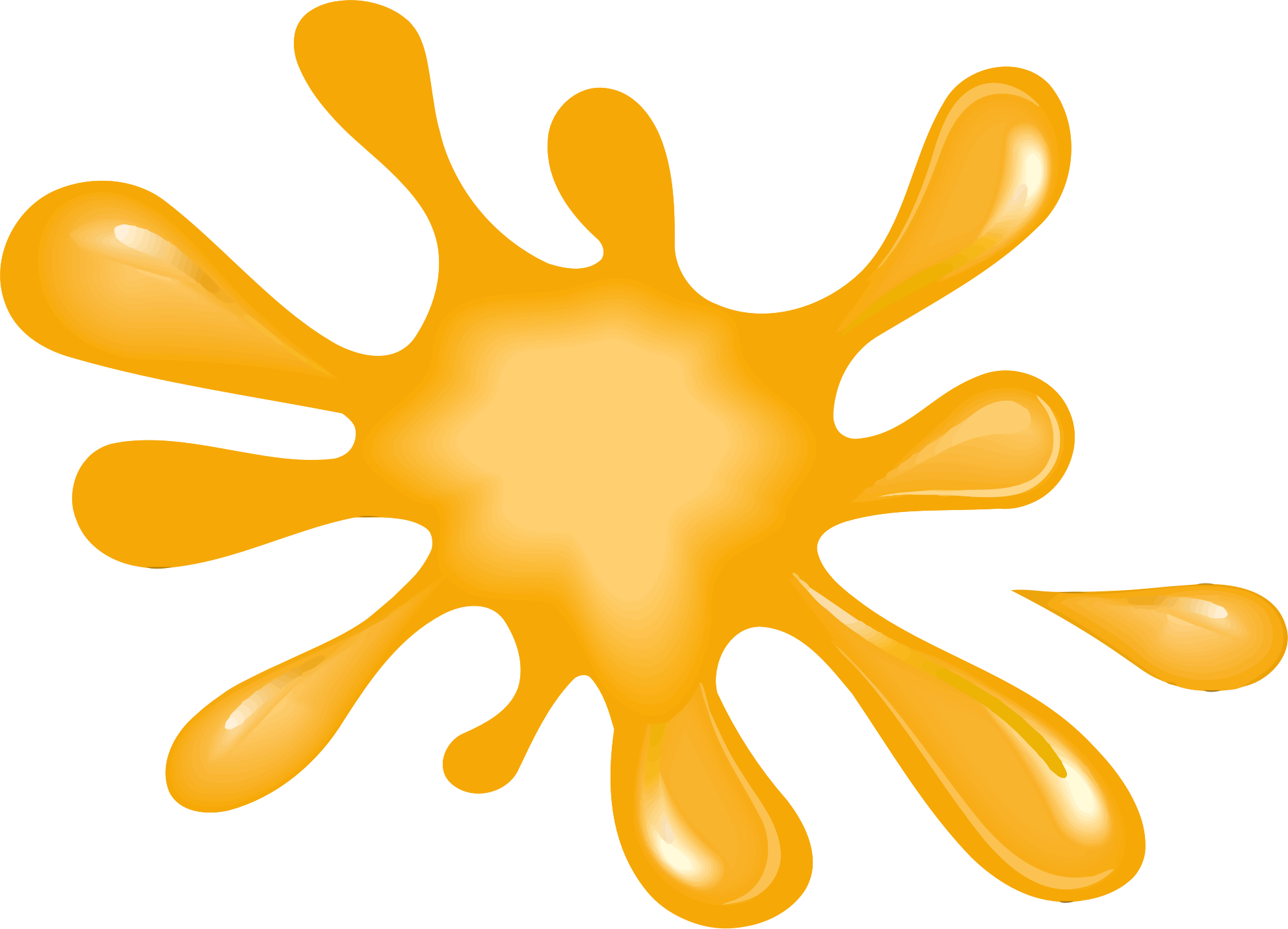 yellow splat clipart