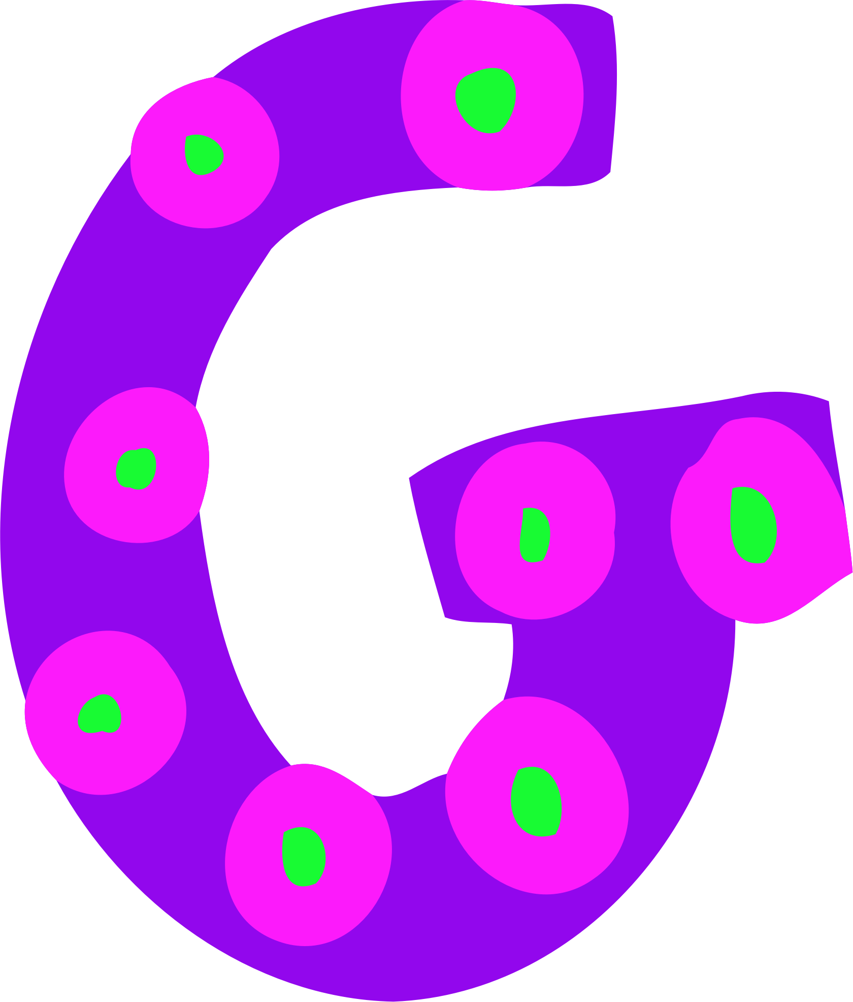 purple letter g