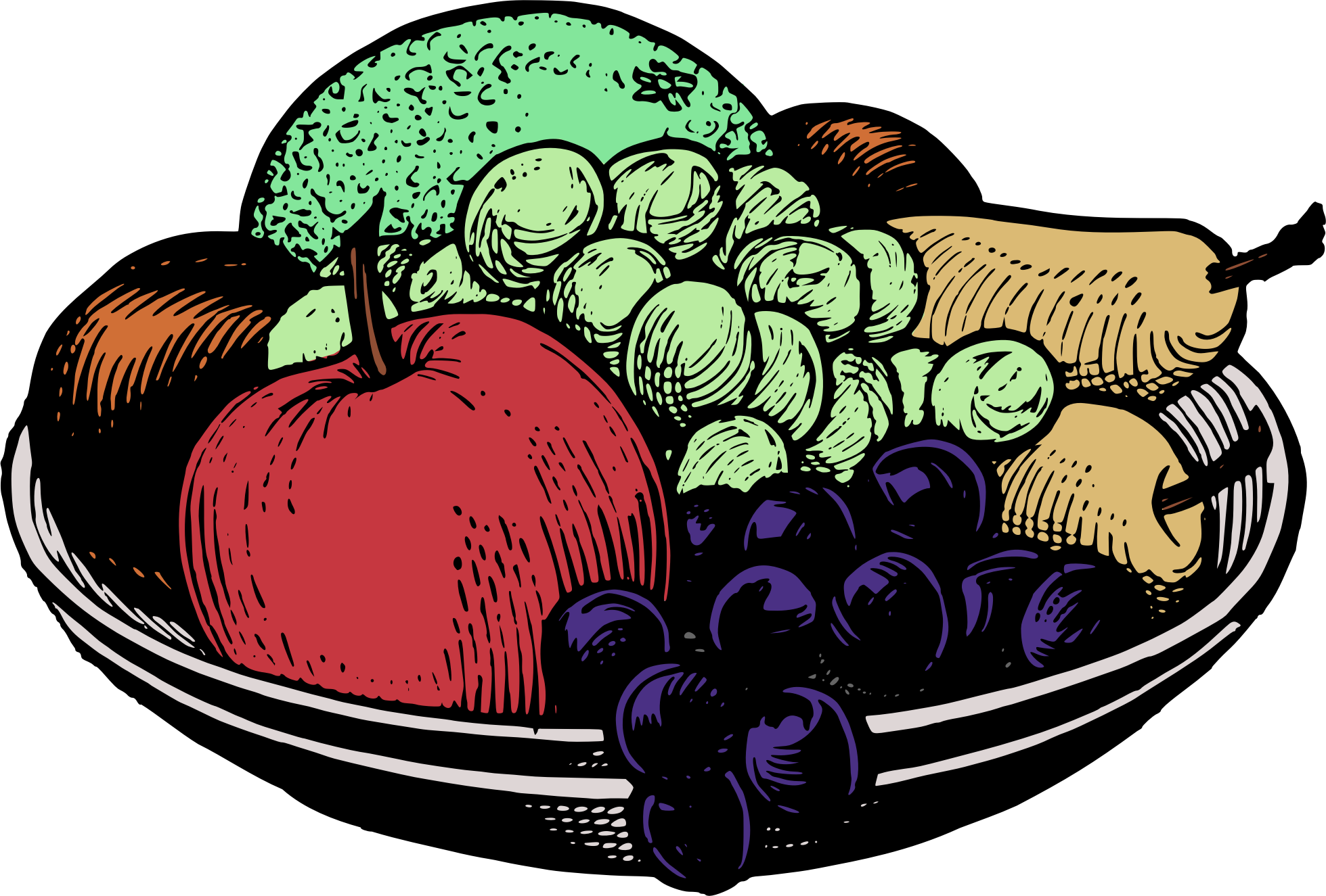 fruit bowl clip art