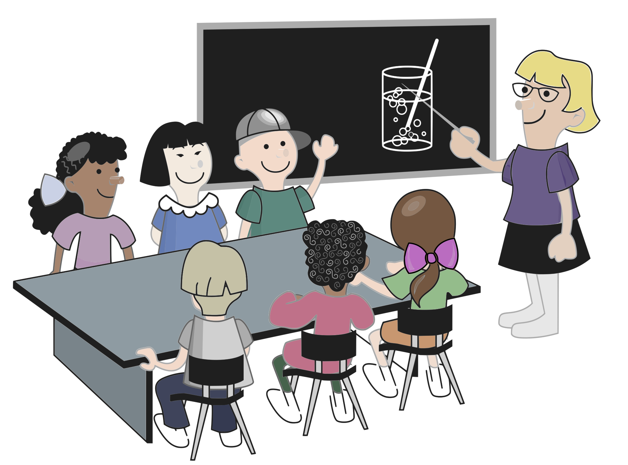 kids classroom clipart black and white