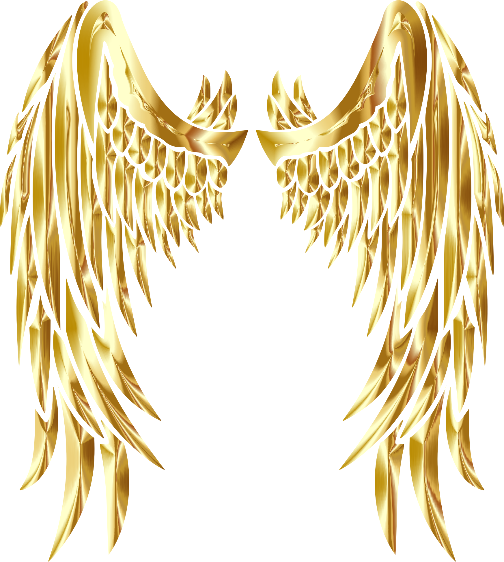 Gold Angel Wings No BG - Openclipart