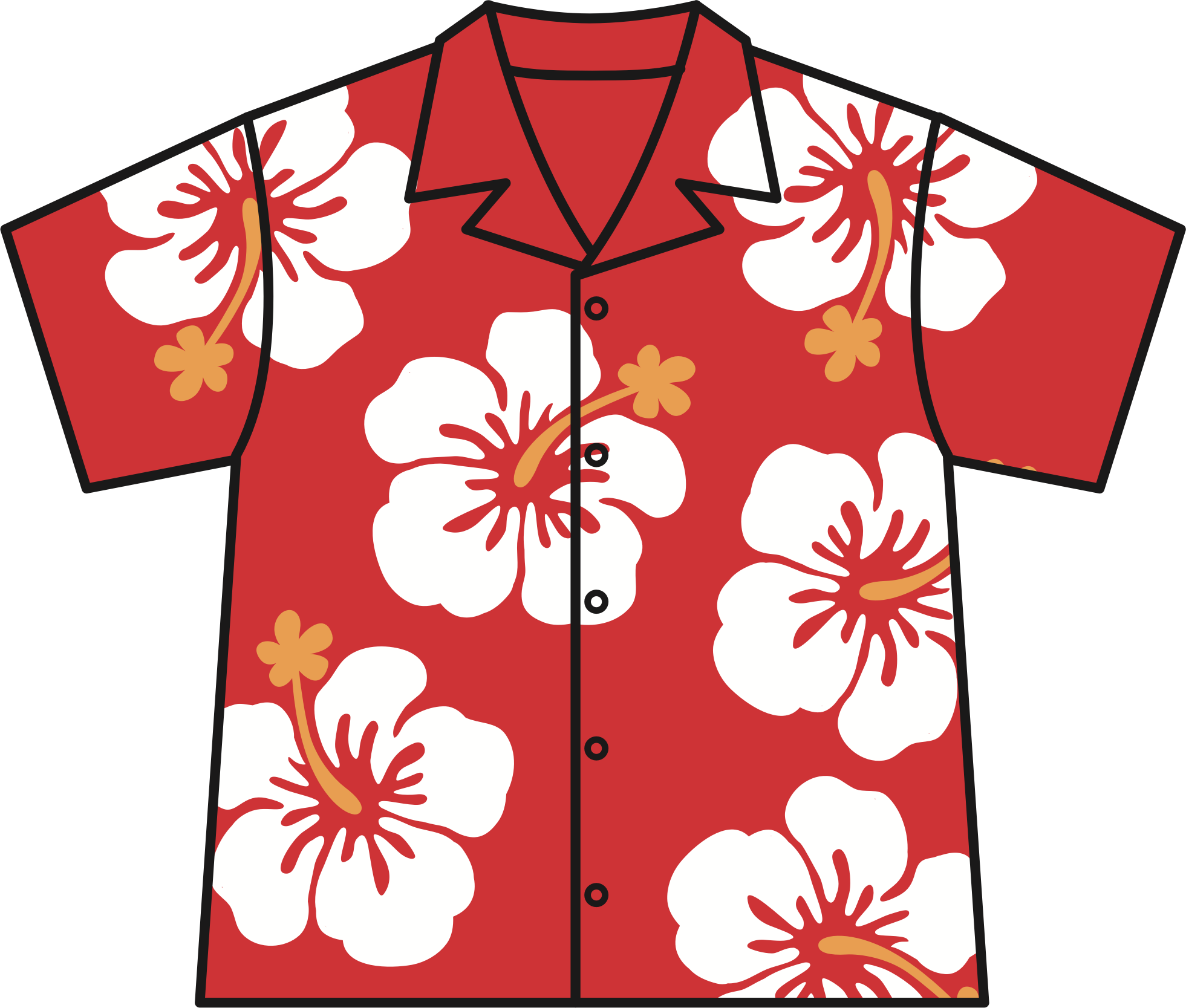 Red Hawaiian Shirt Pattern Graphic by Miss Chatz · Creative Fabrica