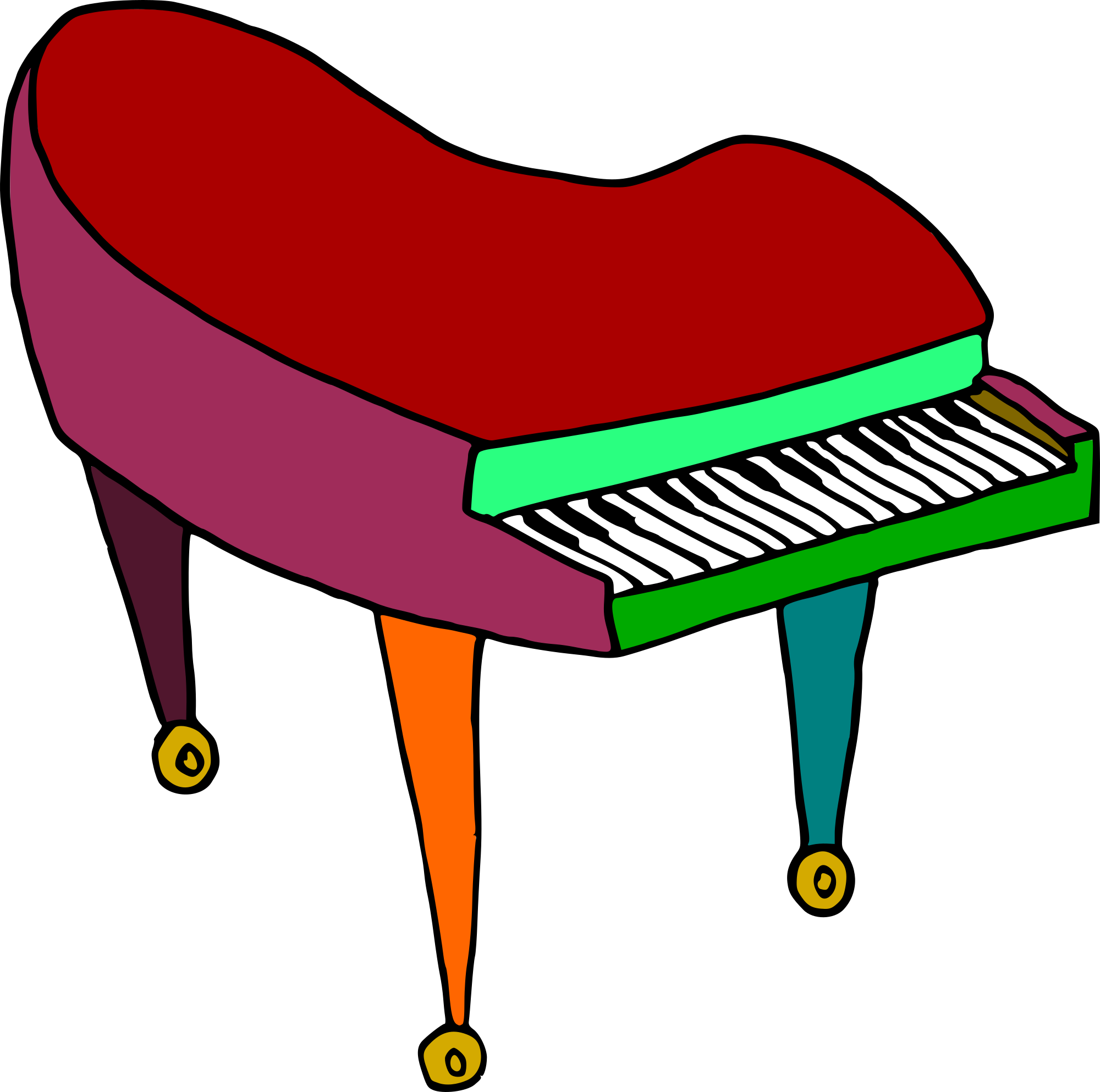 Màu đàn piano lớn - OpenclipartMàu đàn piano lớn - Openclipart  