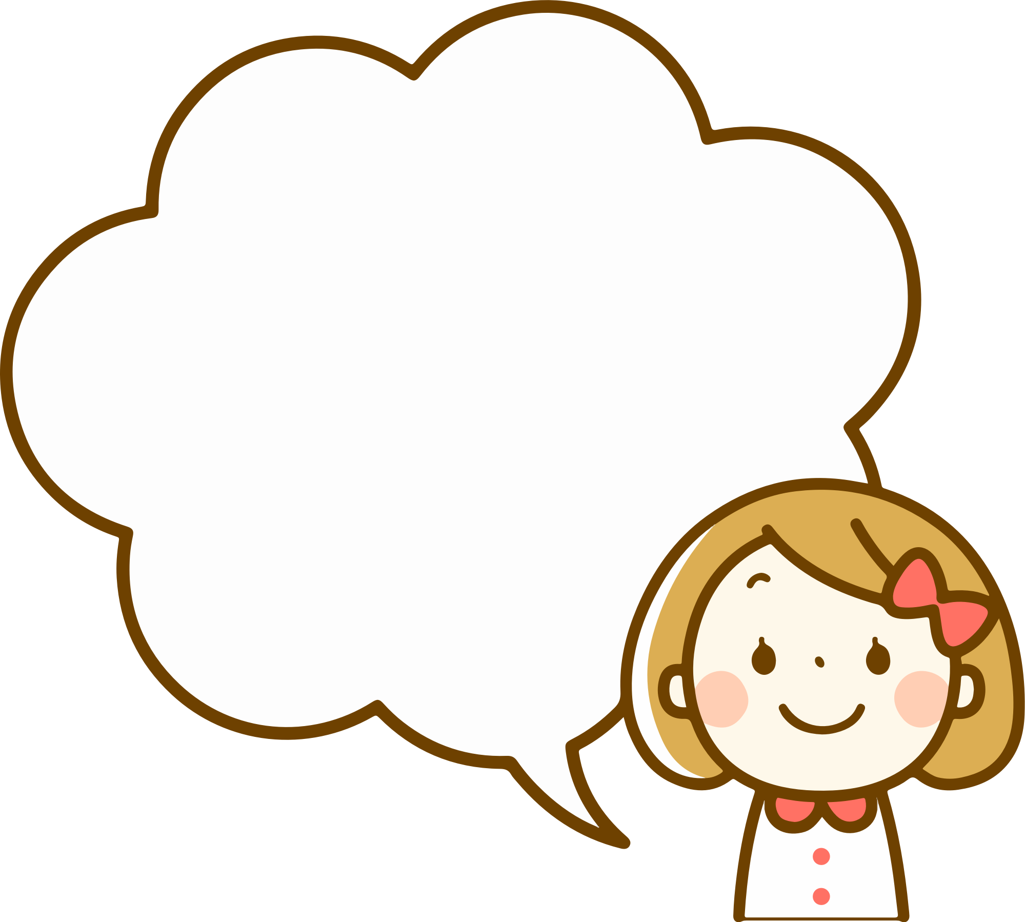 clipart smiling girl