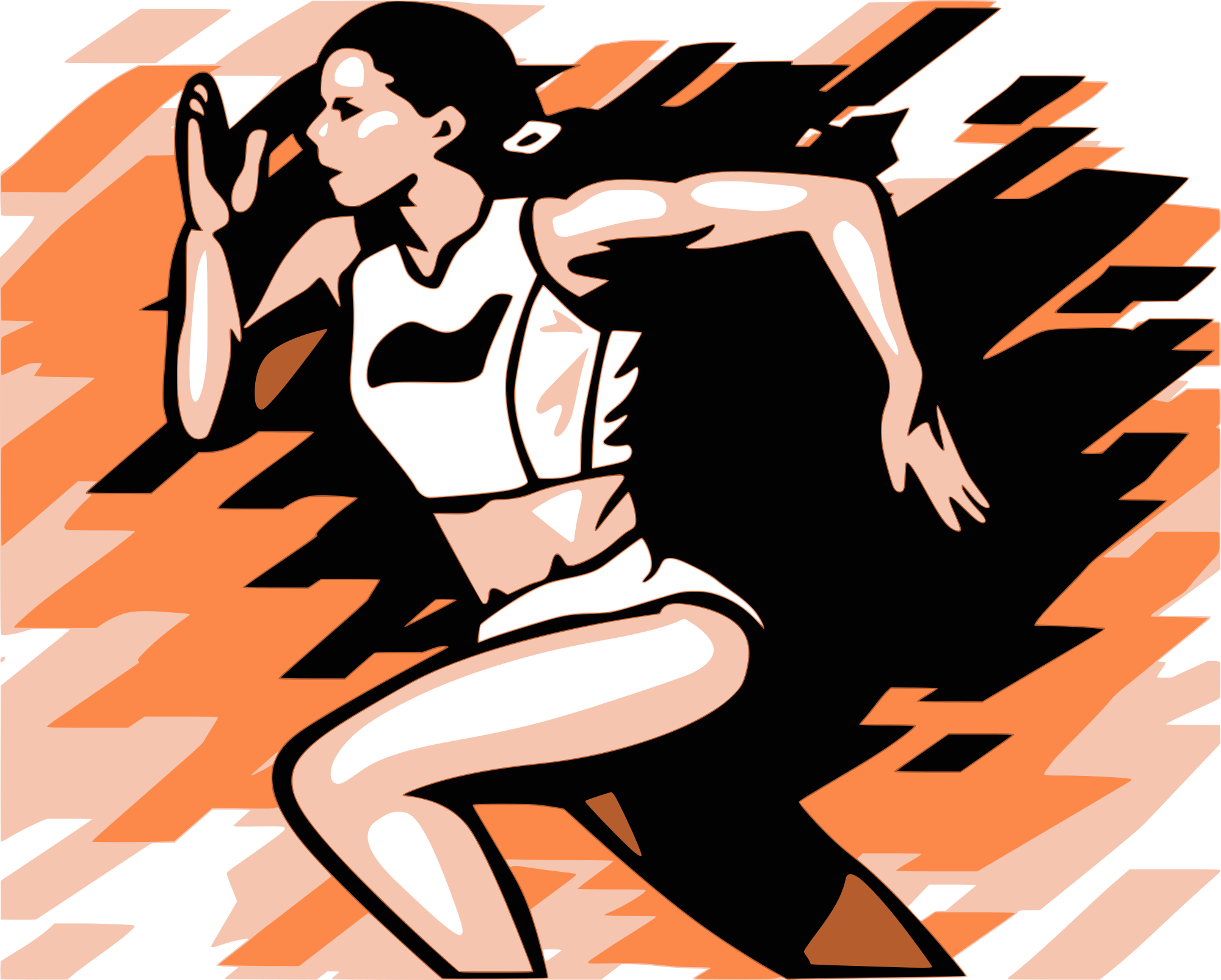 female sprinter silhouette