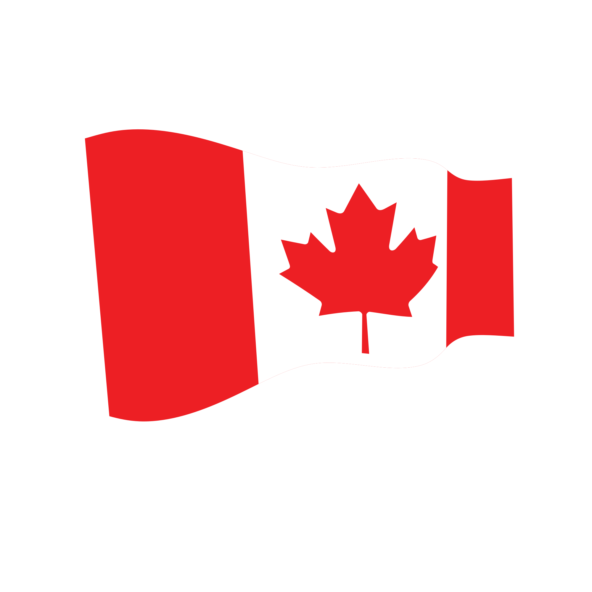 canada flag waving animation