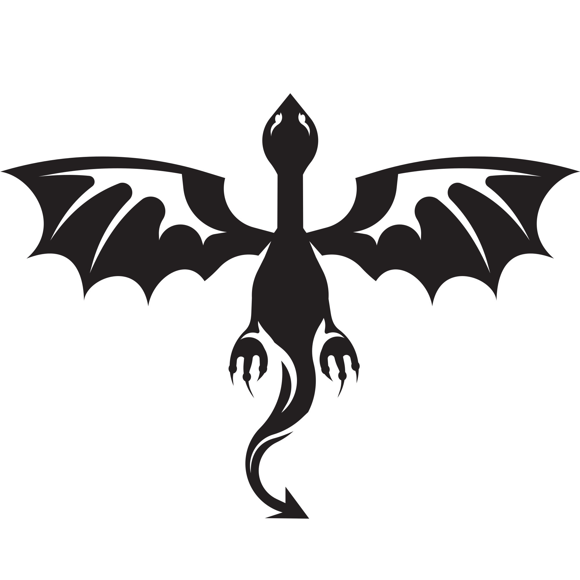 dragon wings silhouette png