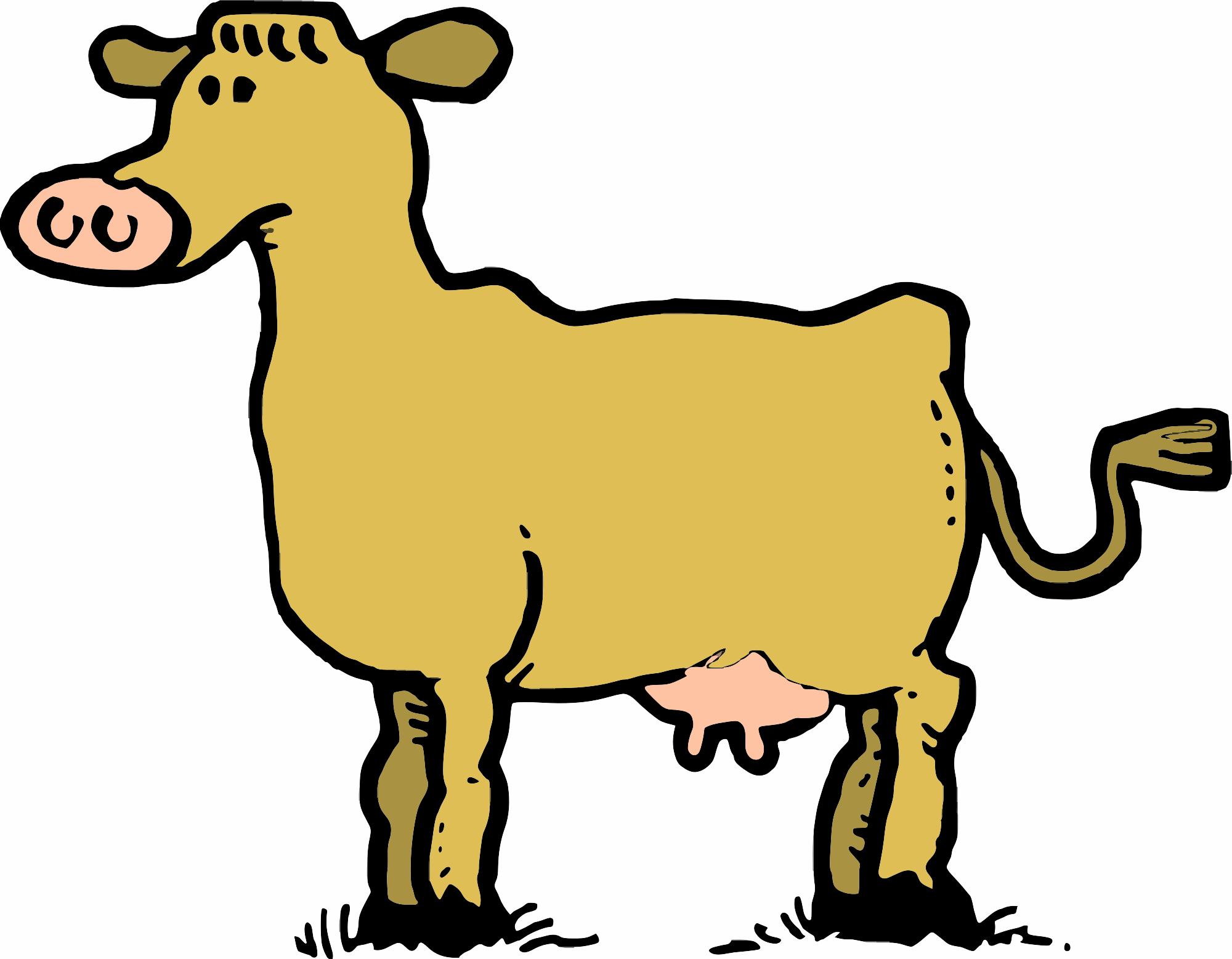 brown cow clipart