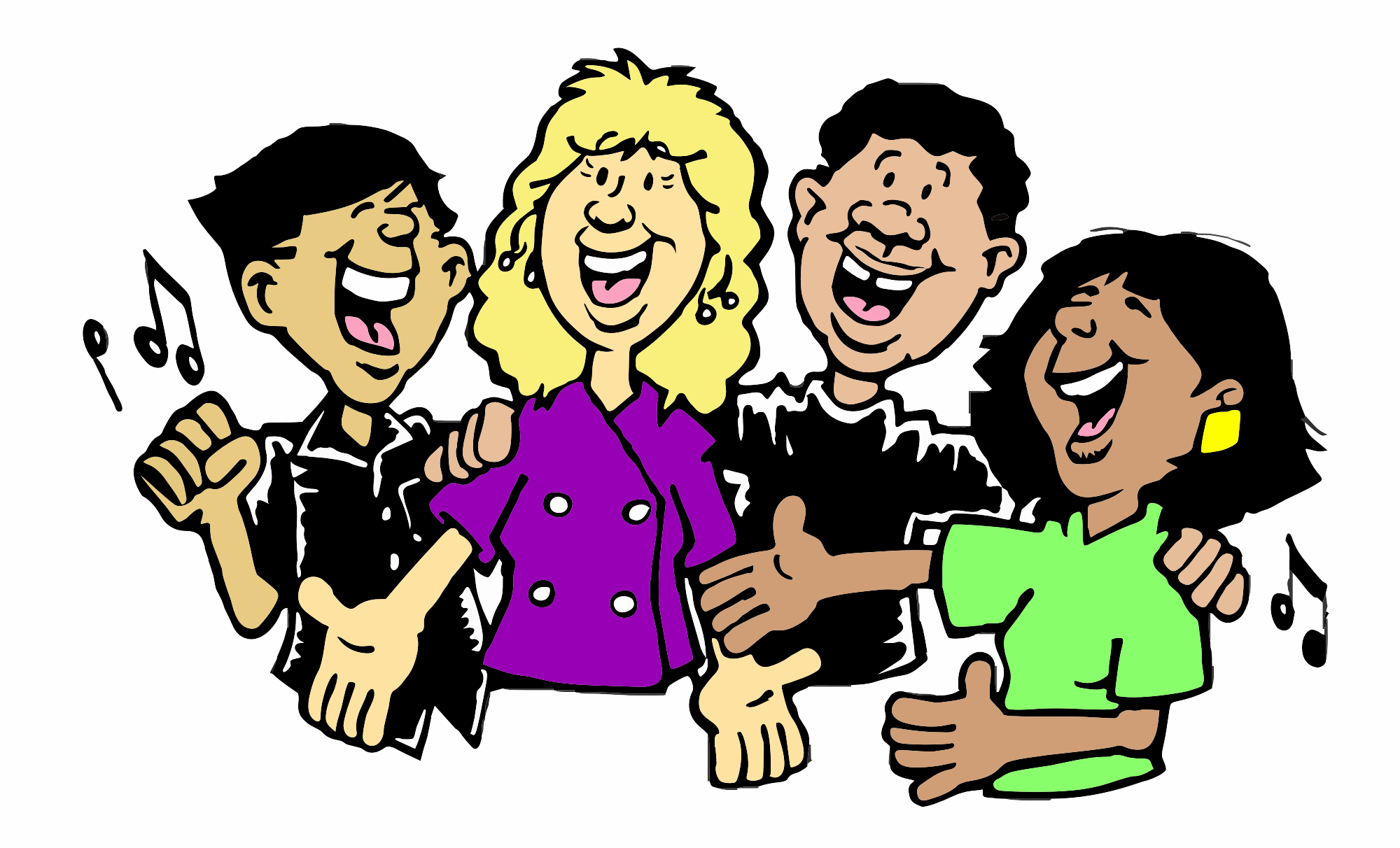 people singing clipart