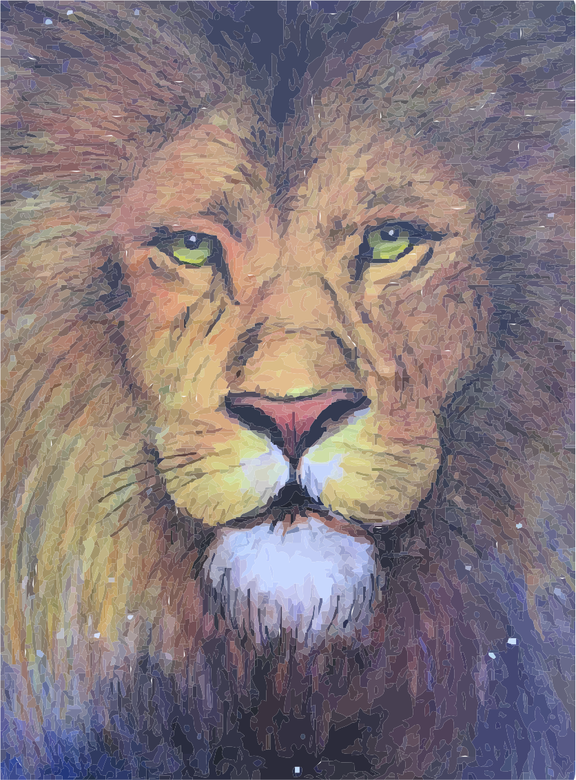 Lion, Aslan of Chronicles of Narnia, Original Oil Painting on