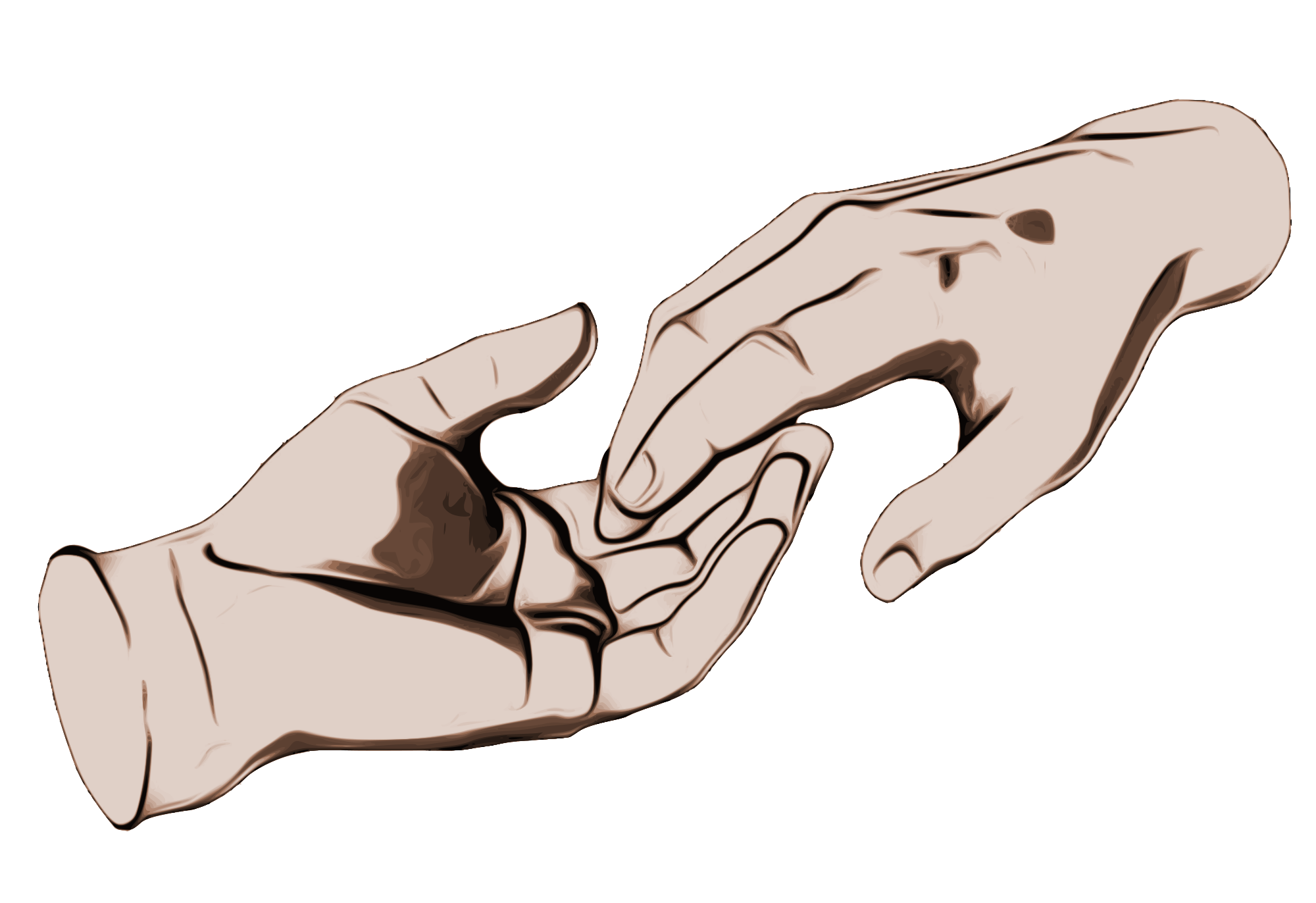 Drawing of Hands - Anime - Openclipart