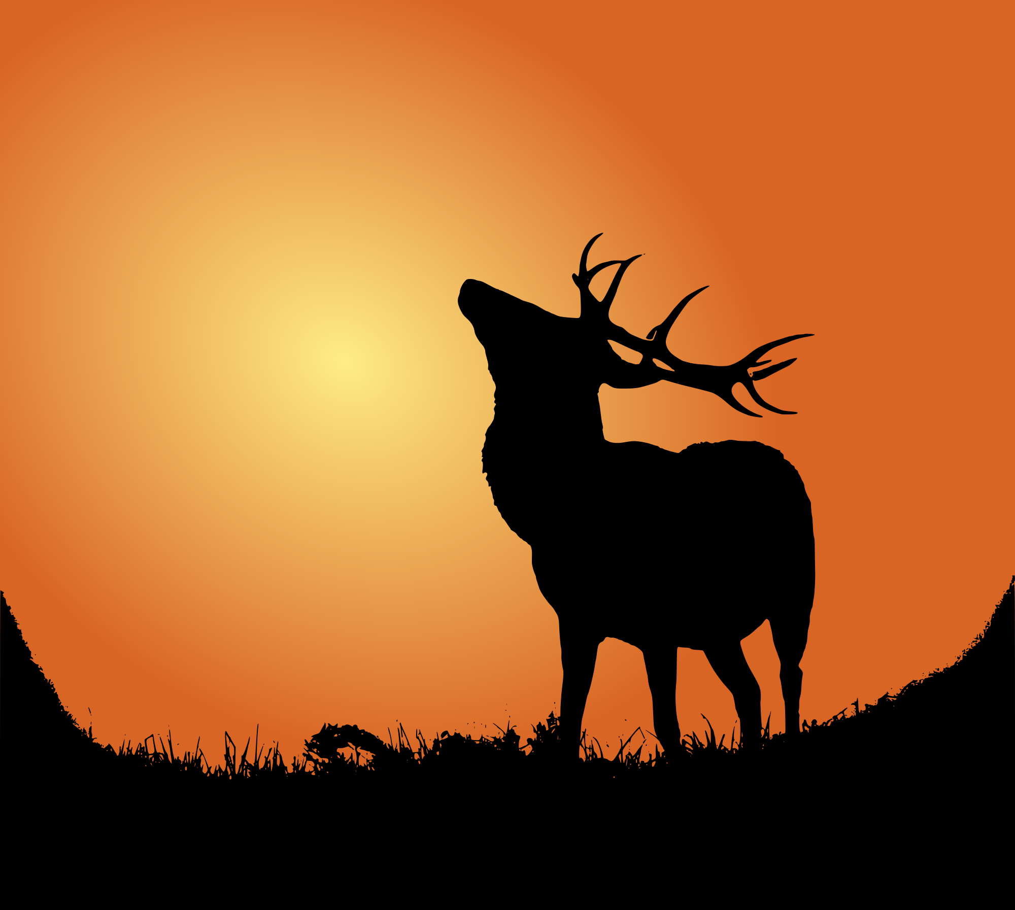 Deer silhouette at sunset 27447520 Stock Photo at Vecteezy