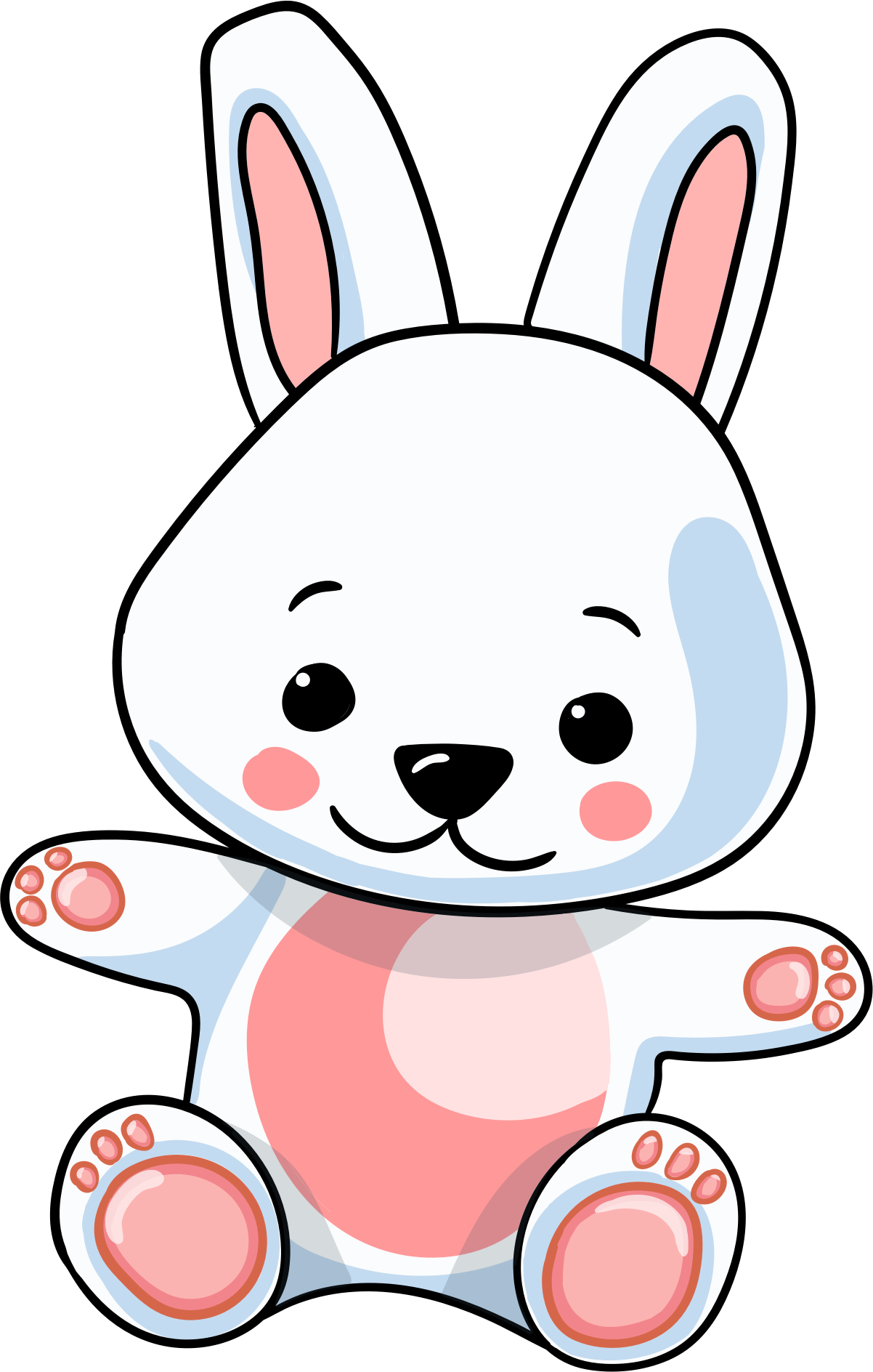 Premium Vector Cute Cartoon White Rabbits Vector Art Fgqualitykft Hu