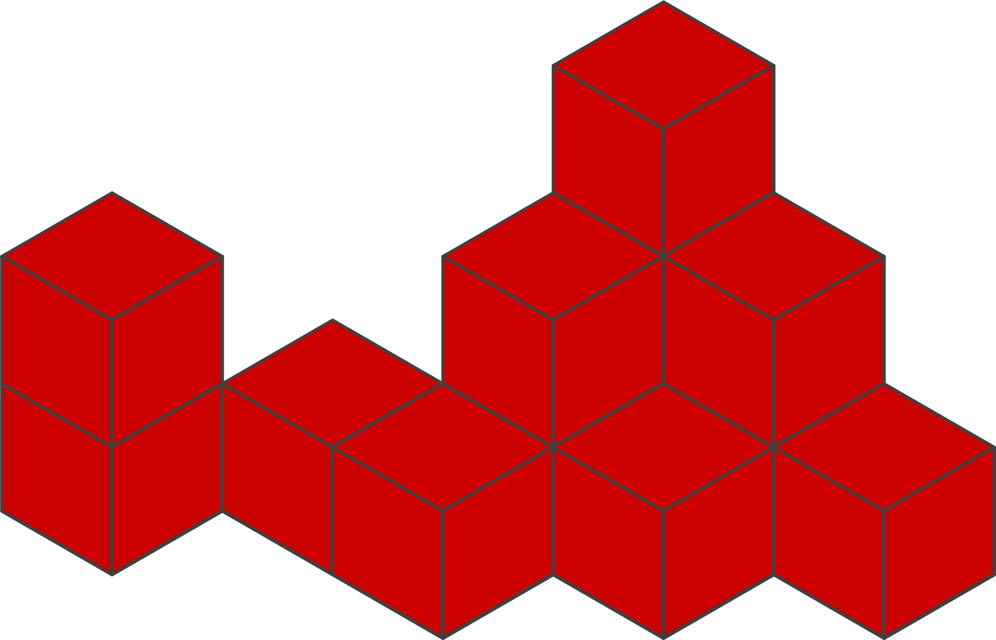 A pile of red cubes - Openclipart