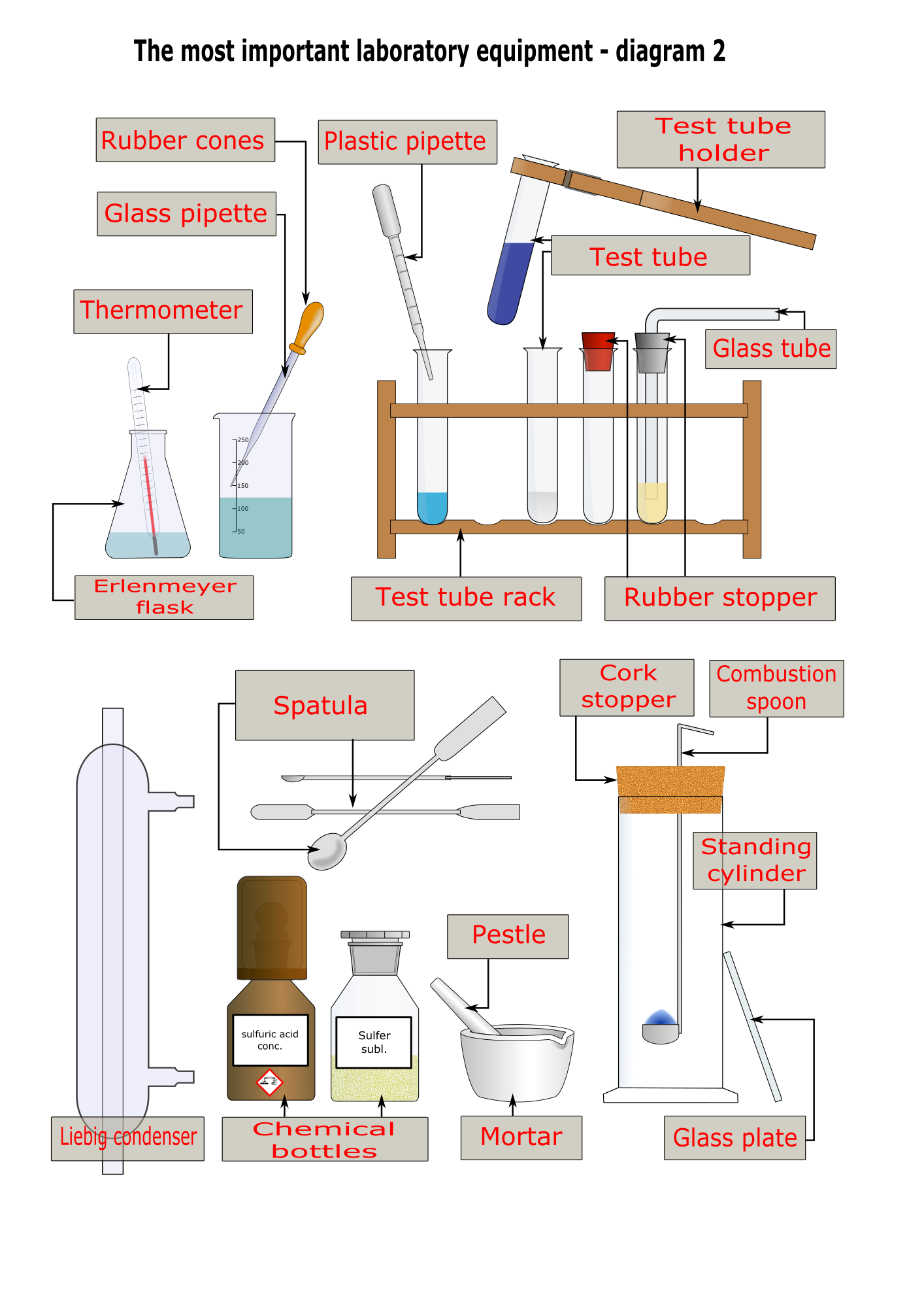 Common Laboratory Equipment (Gluckmann) Diagram