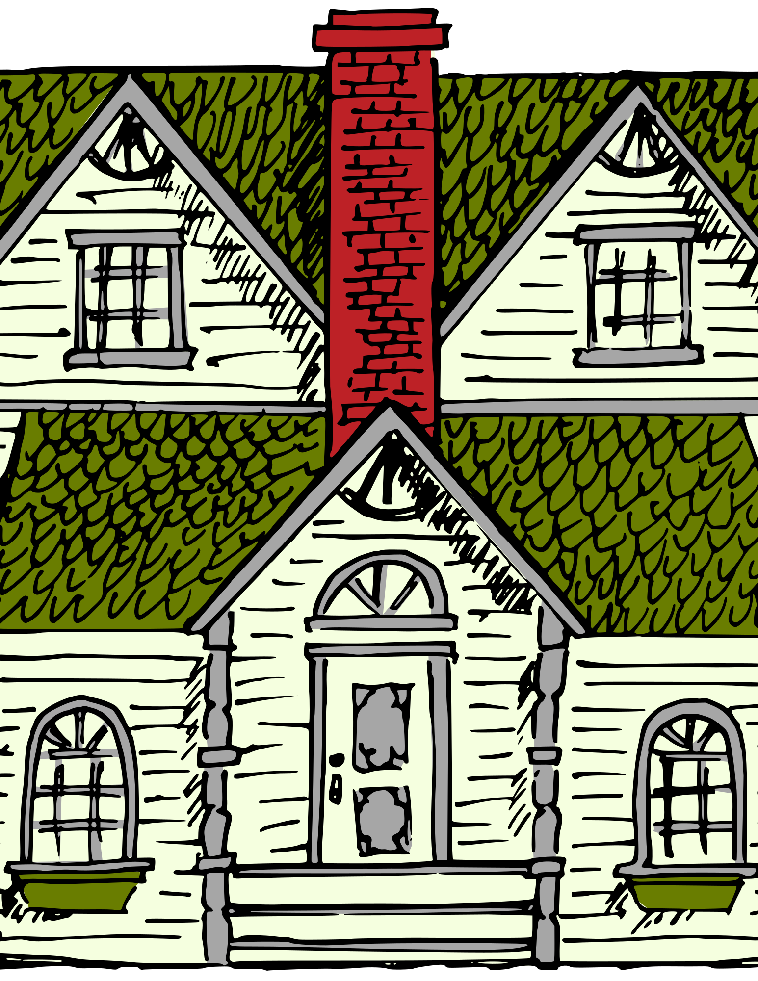 simple victorian house drawing